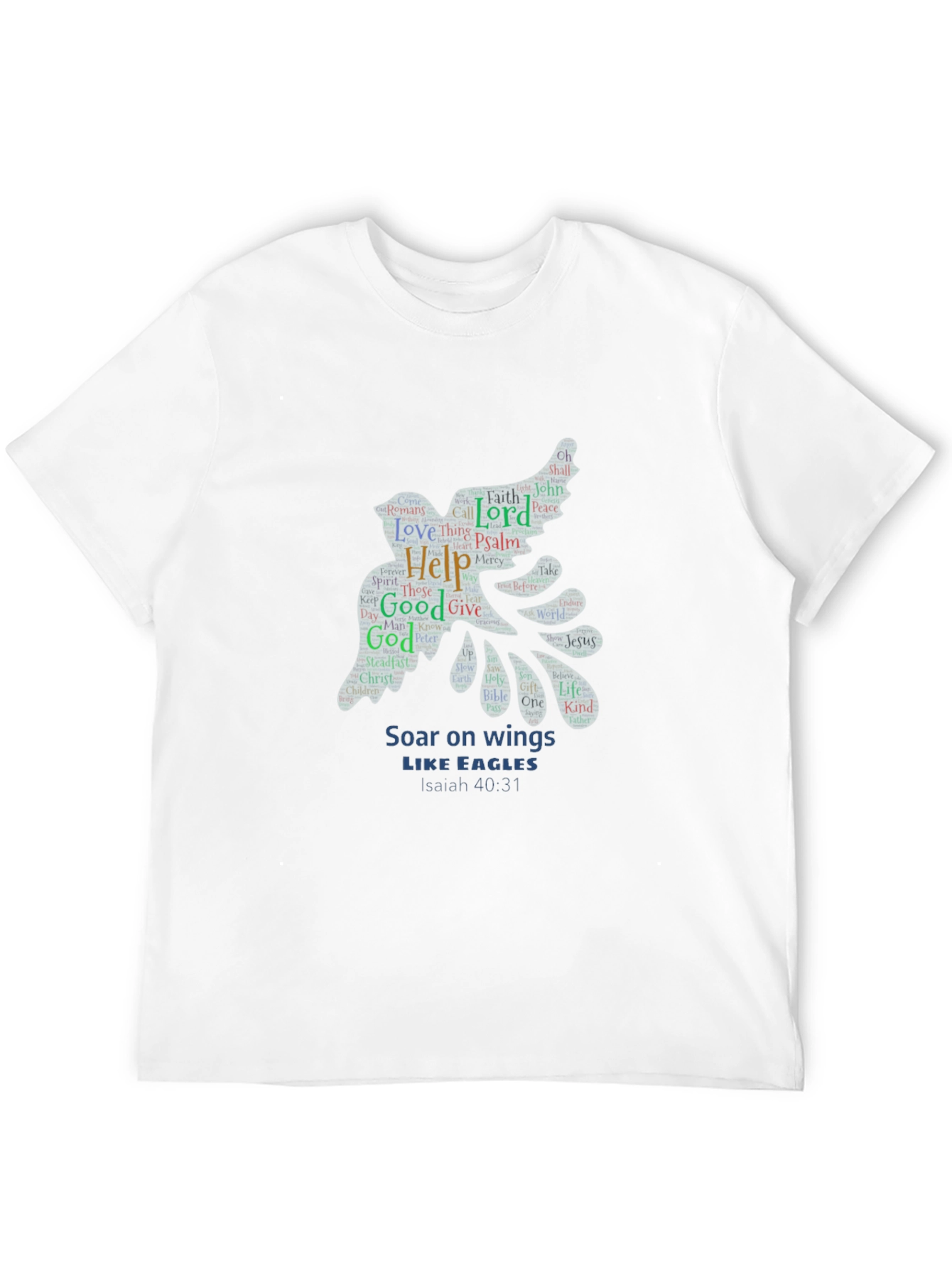 Soar on Wings Eagle Word Art T-Shirt