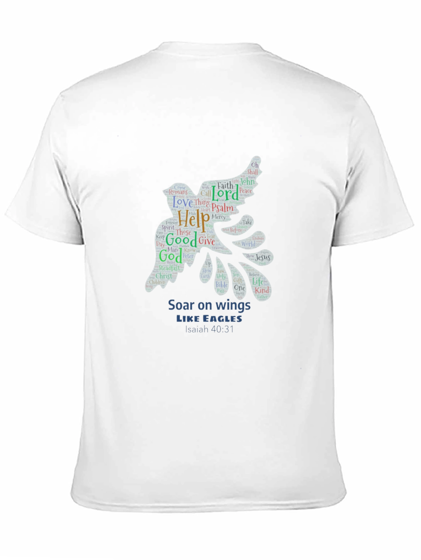 Soar on Wings Eagle Word Art T-Shirt