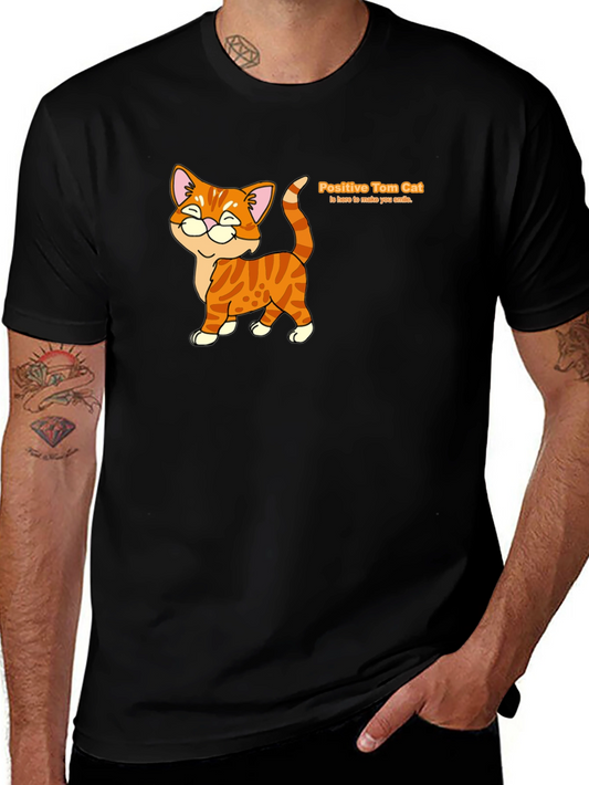Positive Tom Cat Graphic T-Shirt