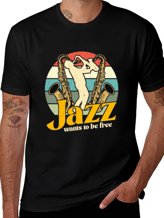 Vintage Jazz T-Shirt - Music Lover Tee