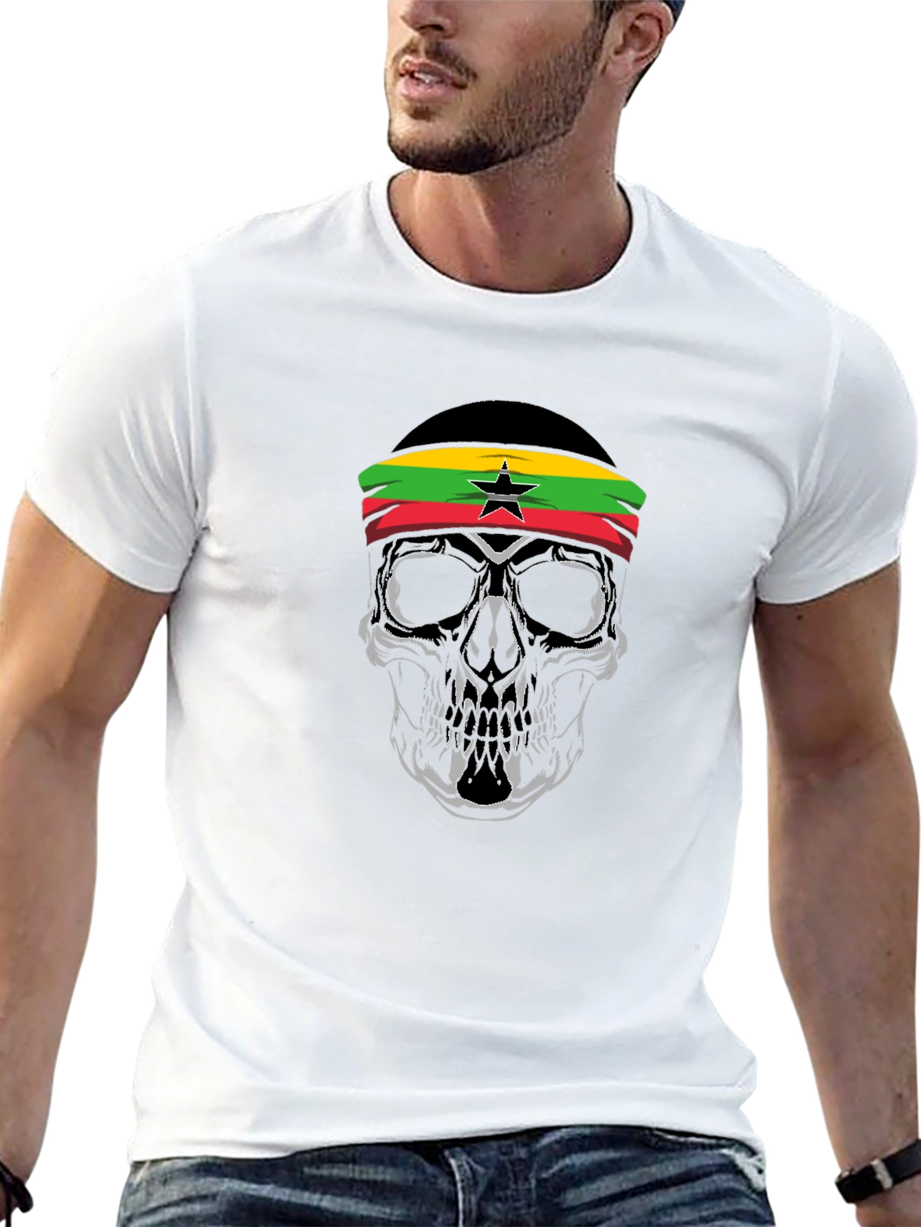 Ghana Skull Headband T-Shirt