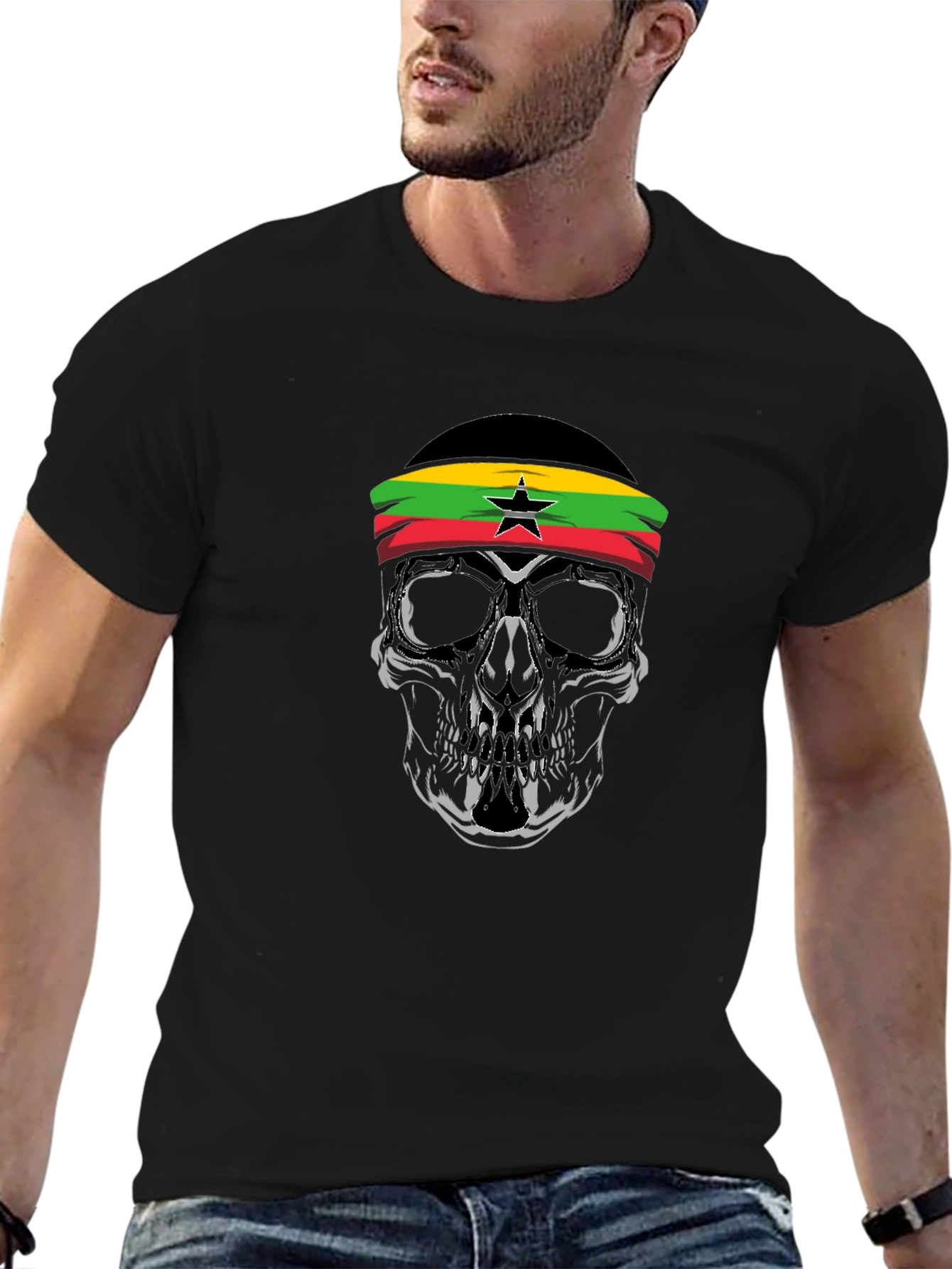 Ghana Skull Headband T-Shirt