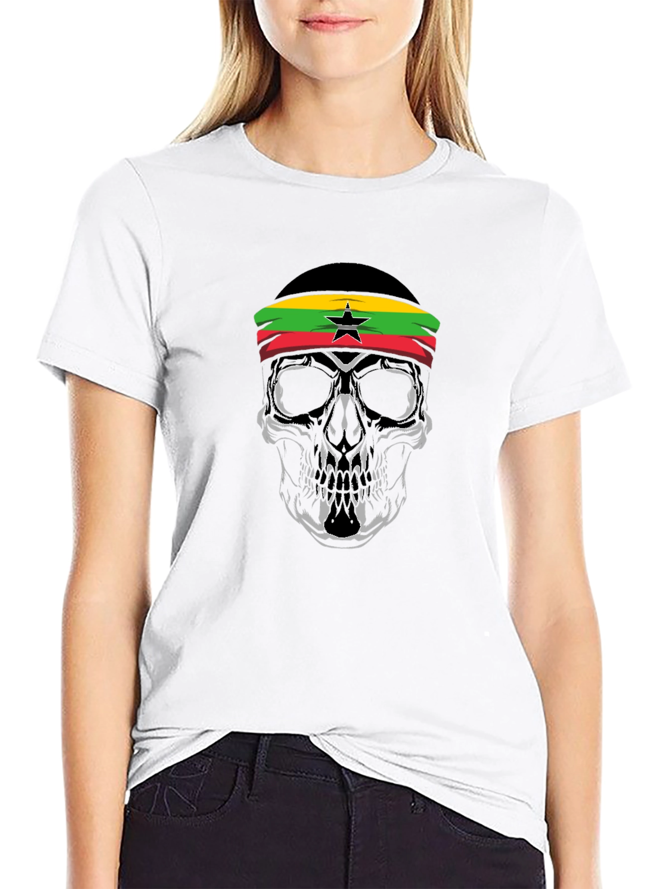 Ghana Skull Headband T-Shirt