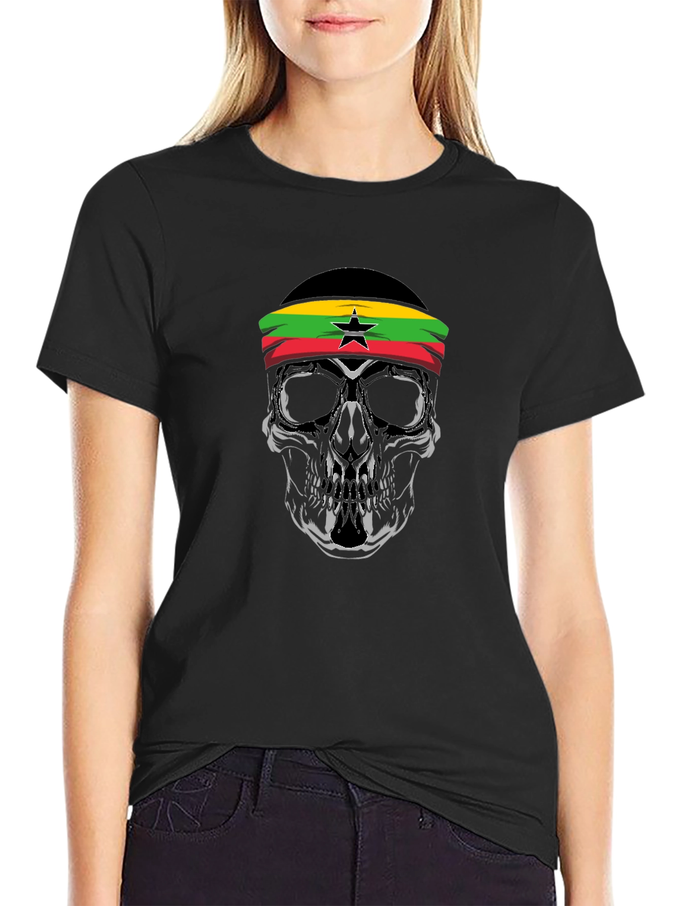 Ghana Skull Headband T-Shirt