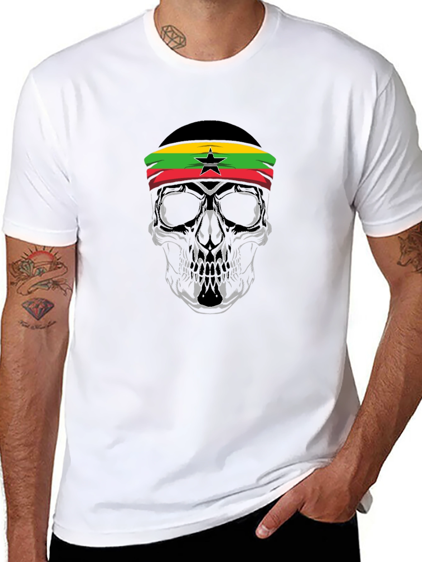Ghana Skull Headband T-Shirt