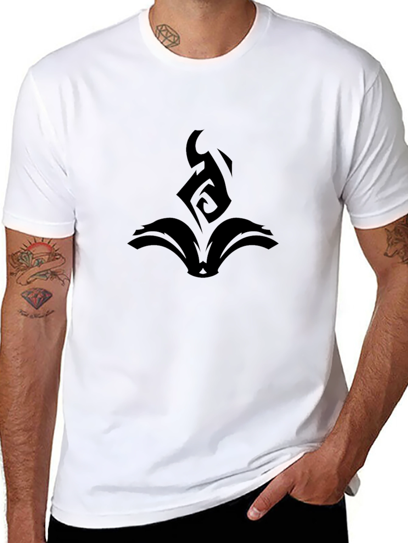 Black Graphic Tee - Abstract Book Design