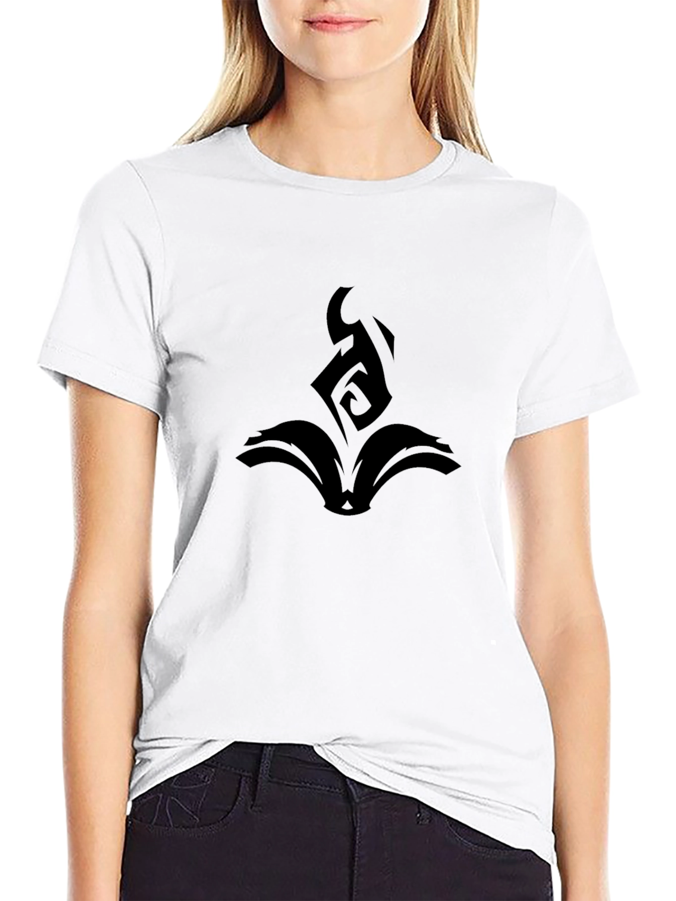 Black Graphic Tee - Abstract Book Design
