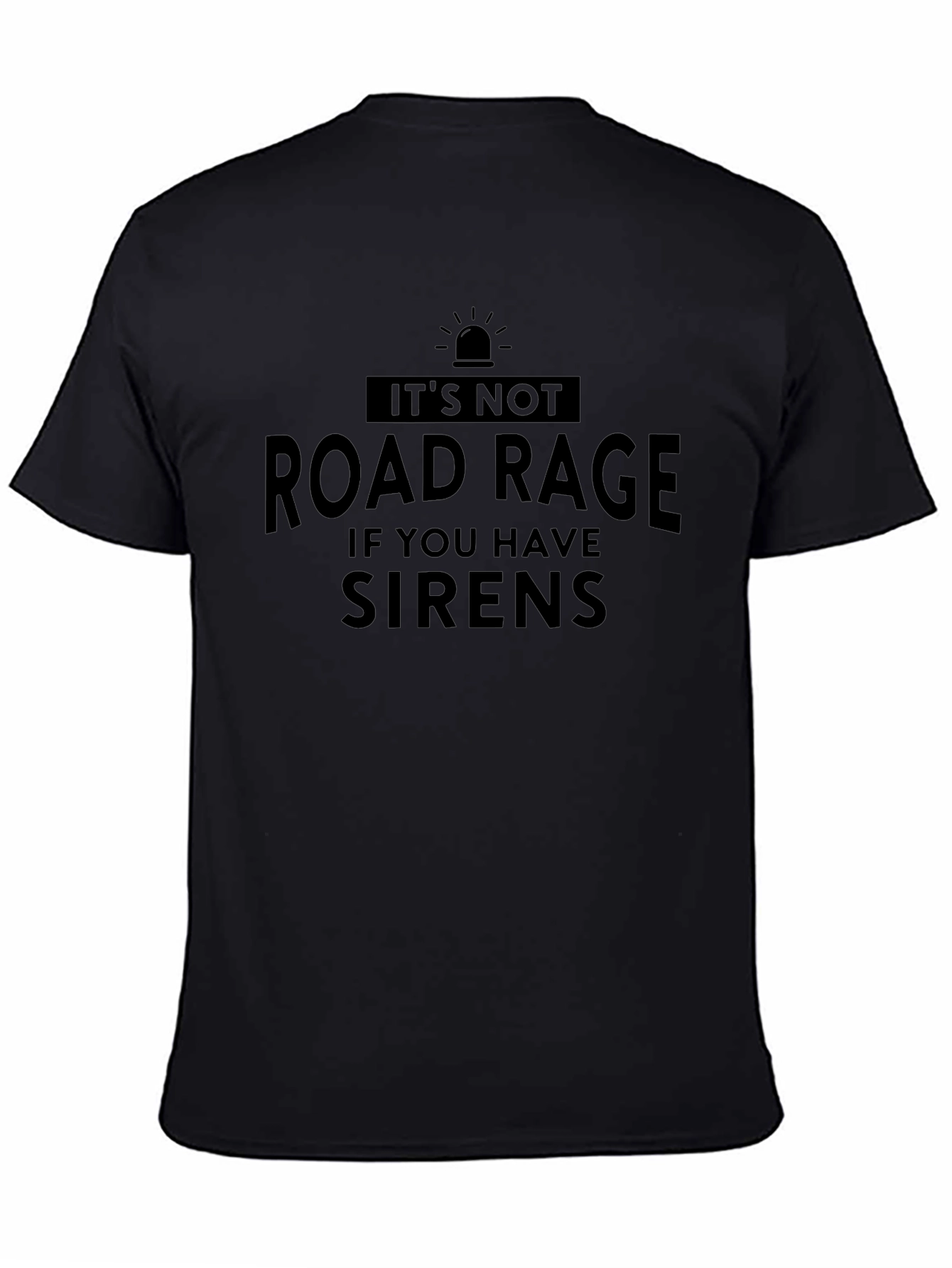Road Rage Sirens Black Graphic T-Shirt