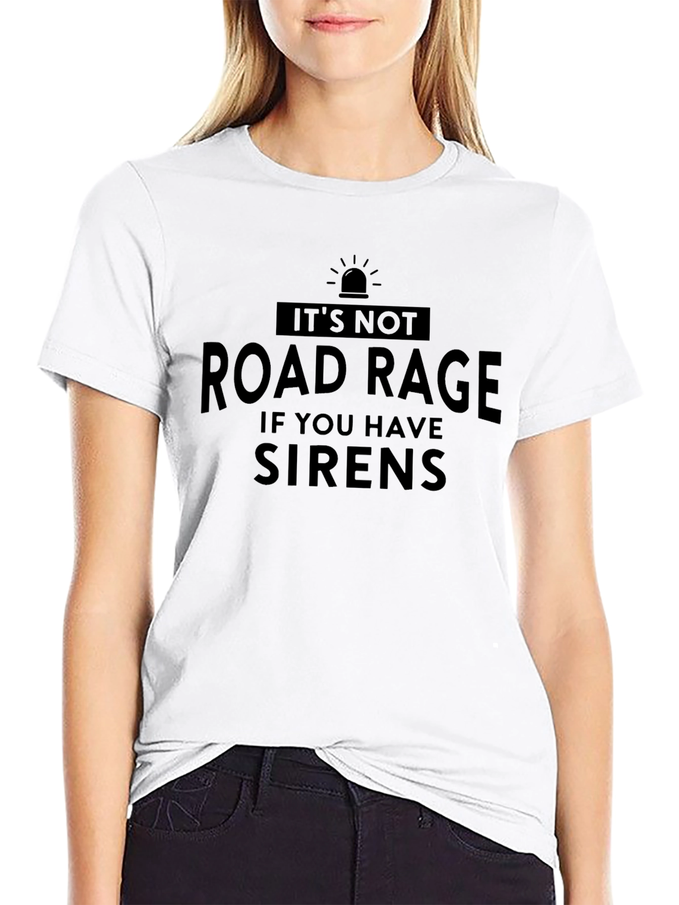 Road Rage Sirens Black Graphic T-Shirt