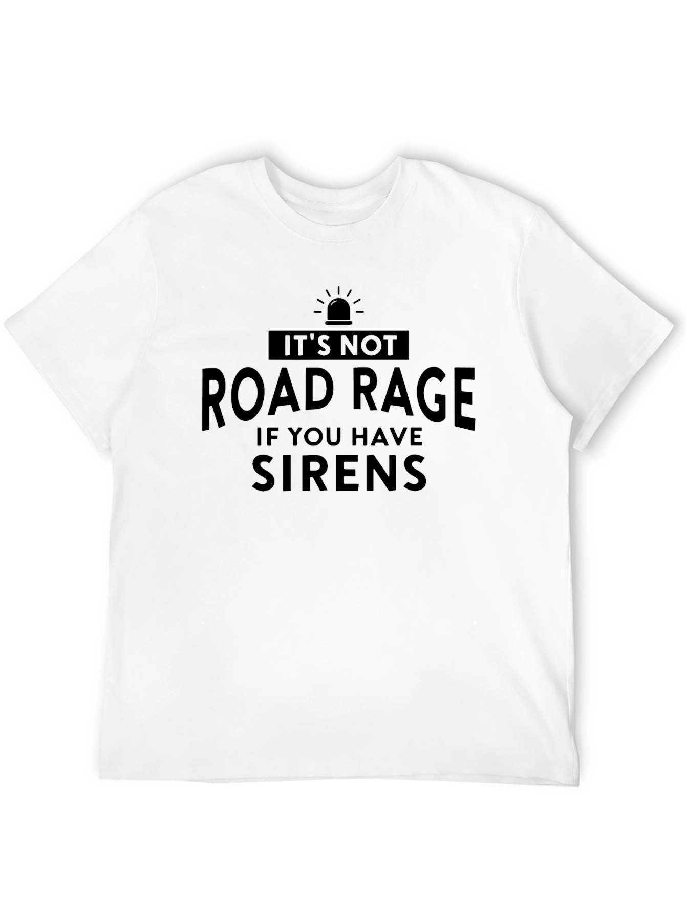 Road Rage Sirens Black Graphic T-Shirt
