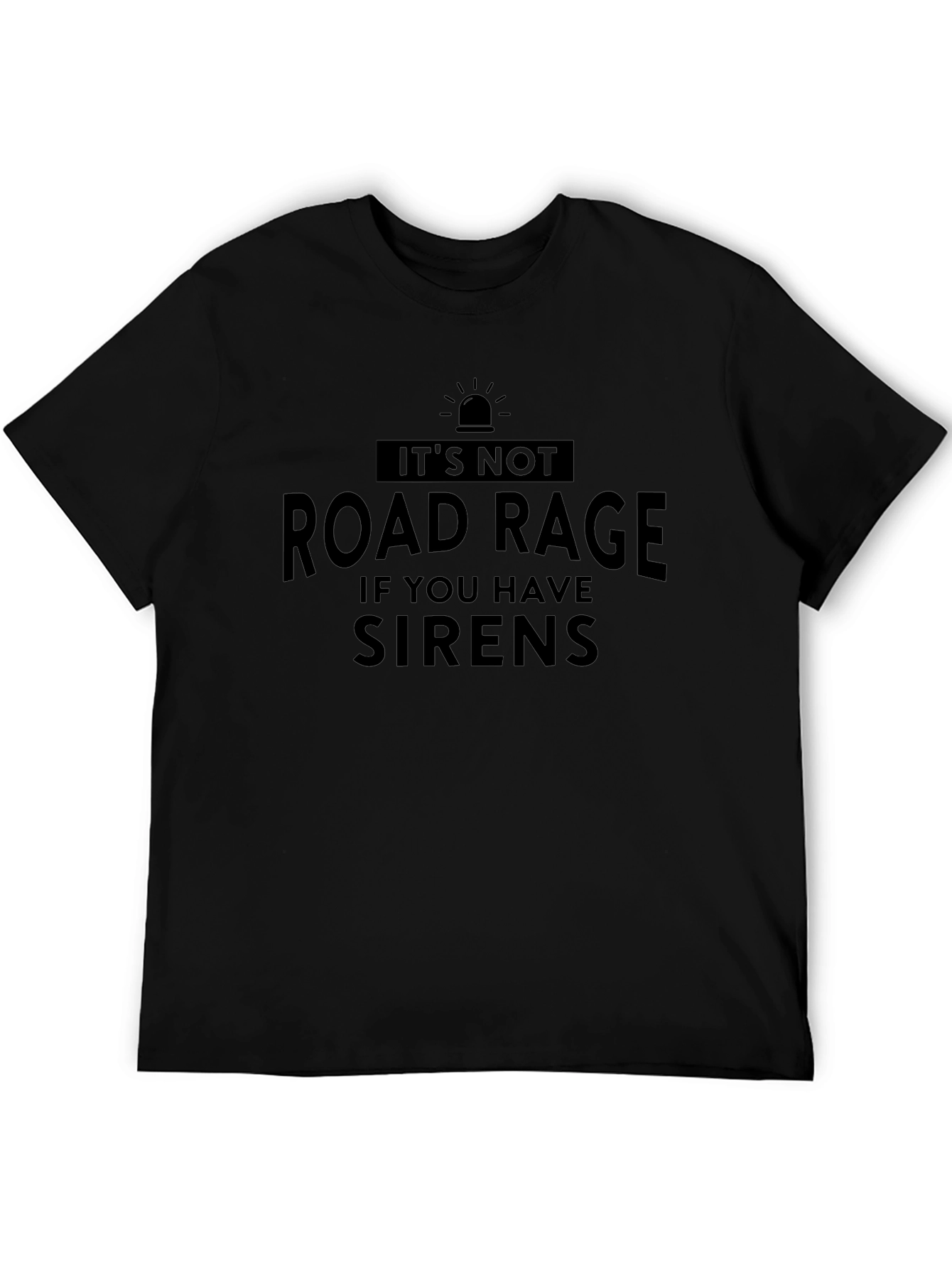 Road Rage Sirens Black Graphic T-Shirt