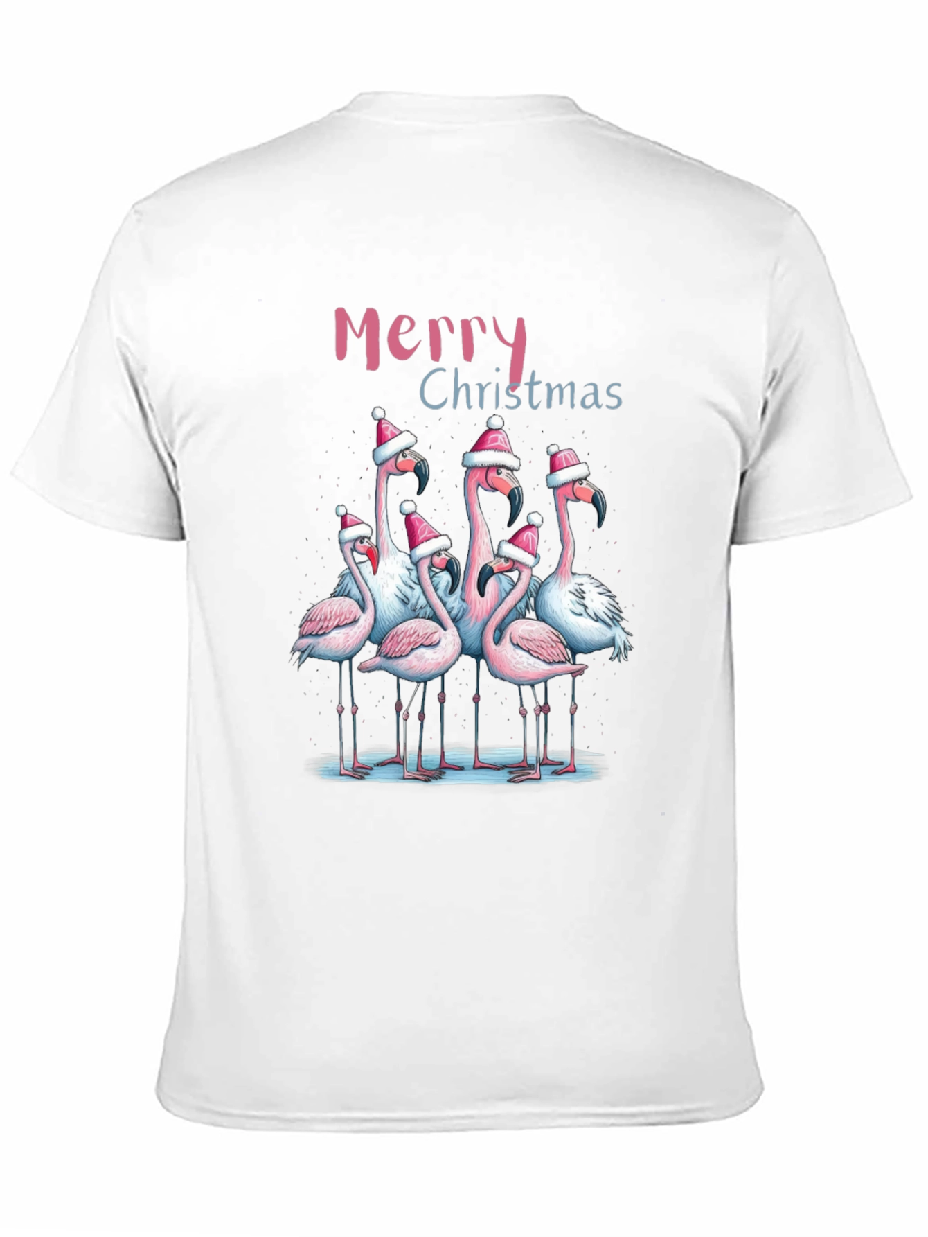 Flamingo Merry Christmas Graphic Tee