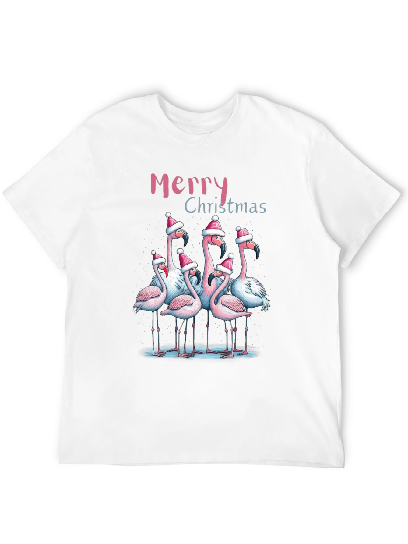 Flamingo Merry Christmas Graphic Tee