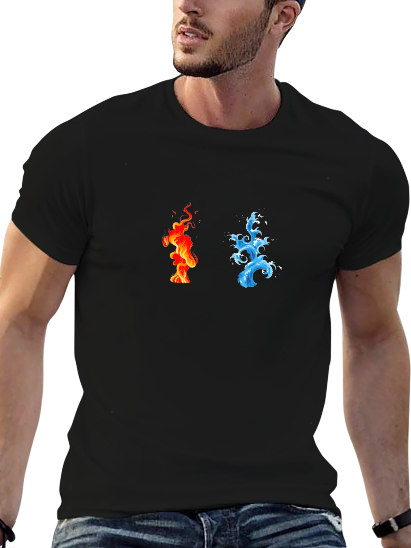 Elements T-Shirt - Fire and Water Design