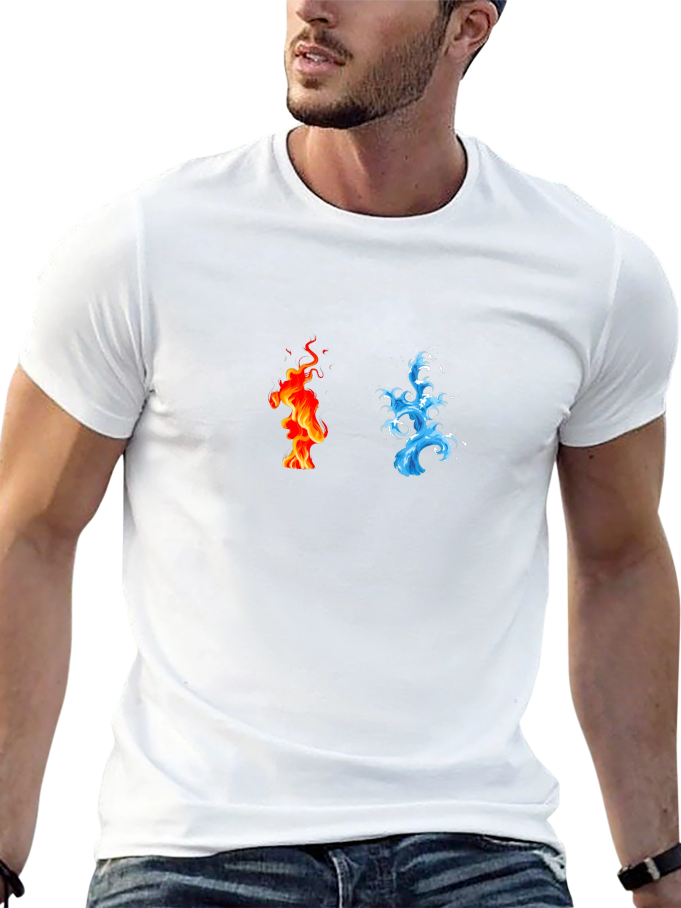 Elements T-Shirt - Fire and Water Design