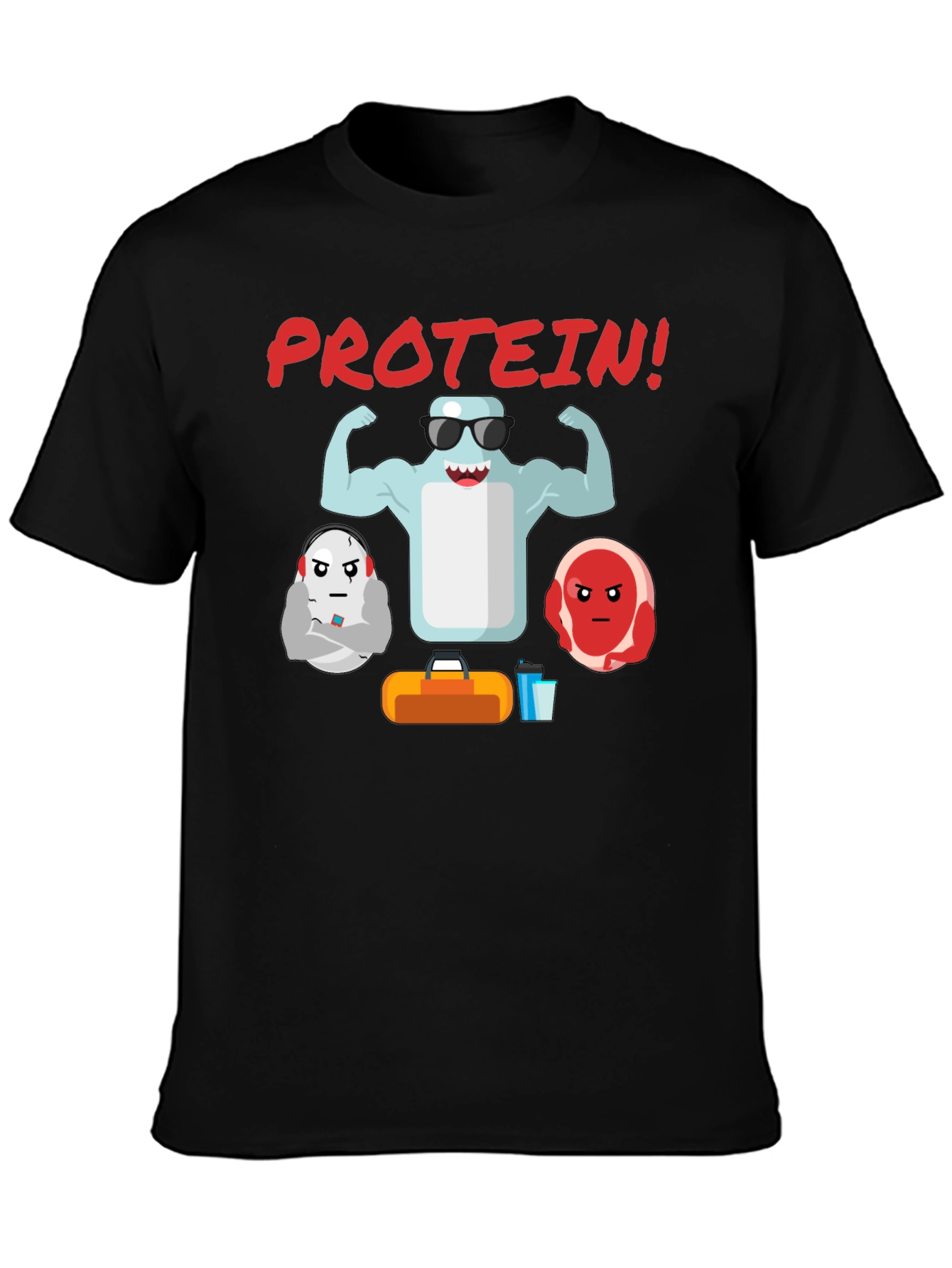 Protein Gym T-Shirt - Funny Workout Tee
