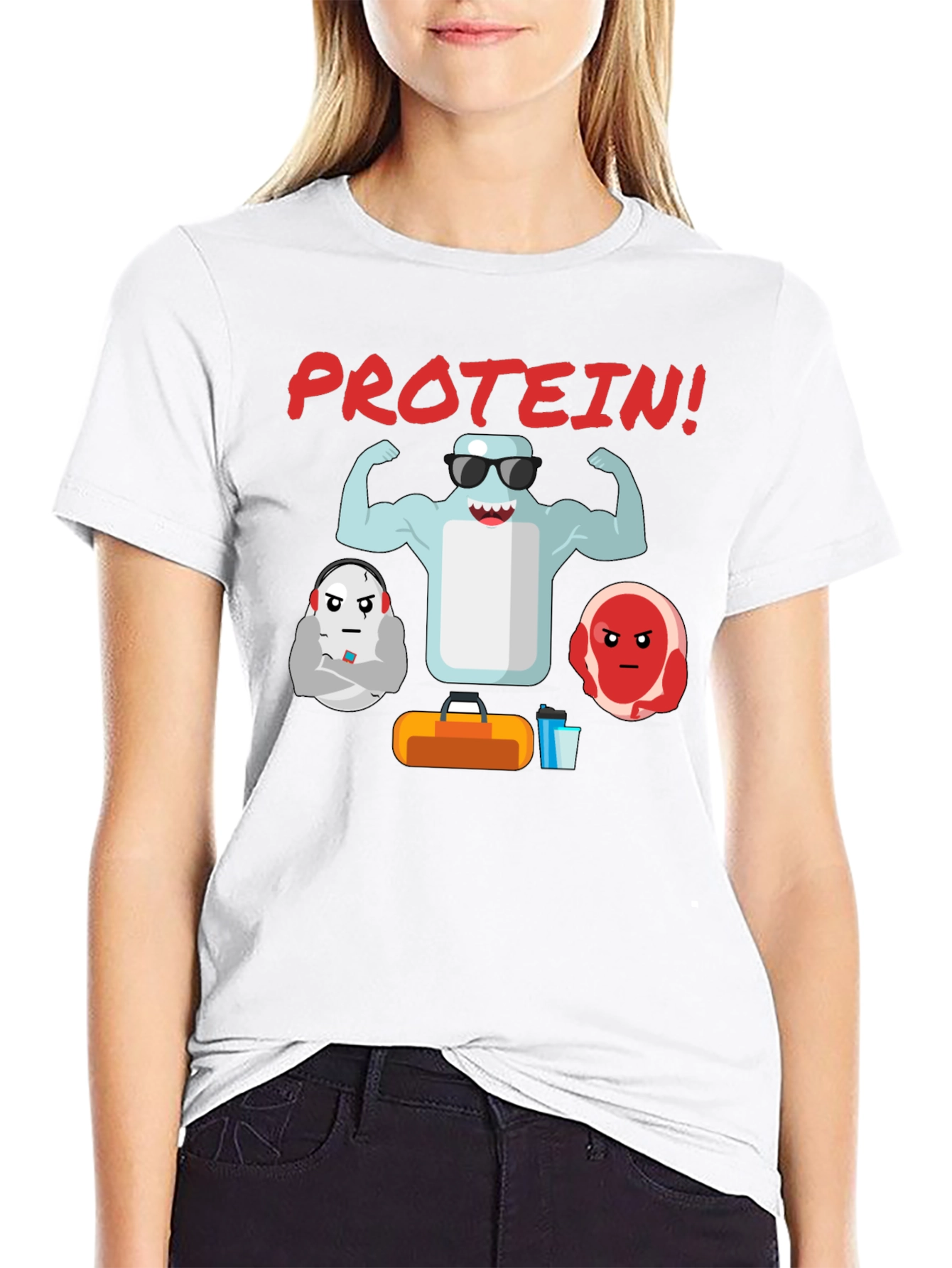 Protein Gym T-Shirt - Funny Workout Tee