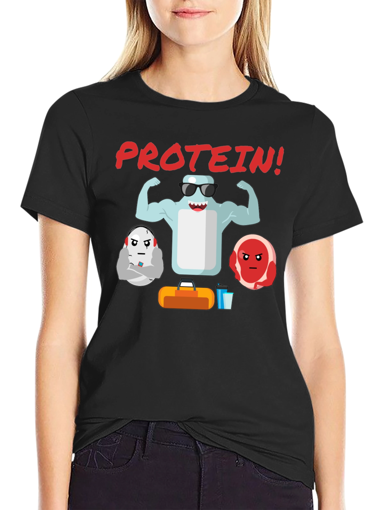 Protein Gym T-Shirt - Funny Workout Tee