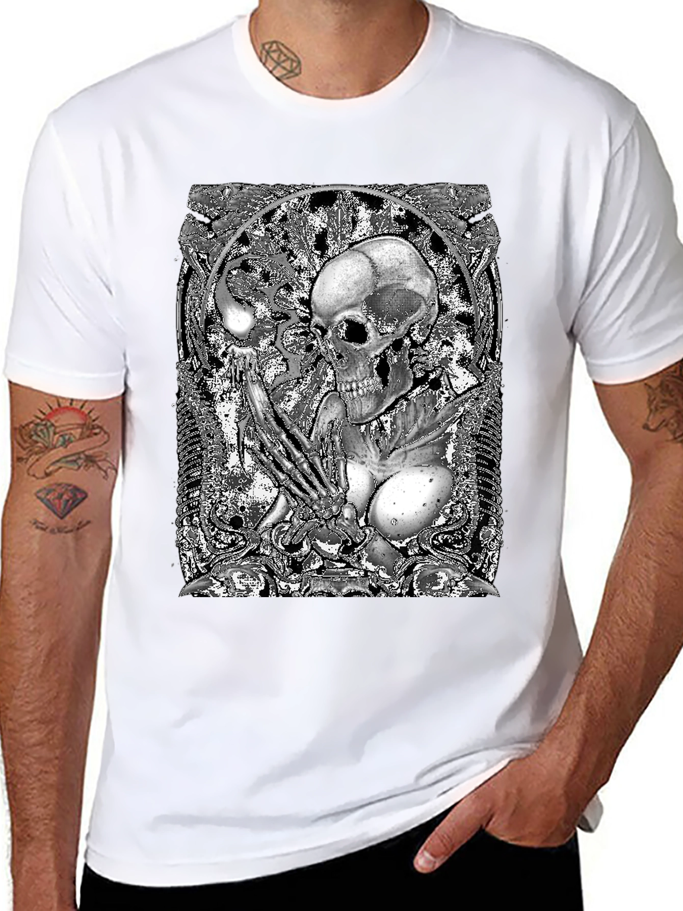 Skull & Bones Graphic Tee - Black