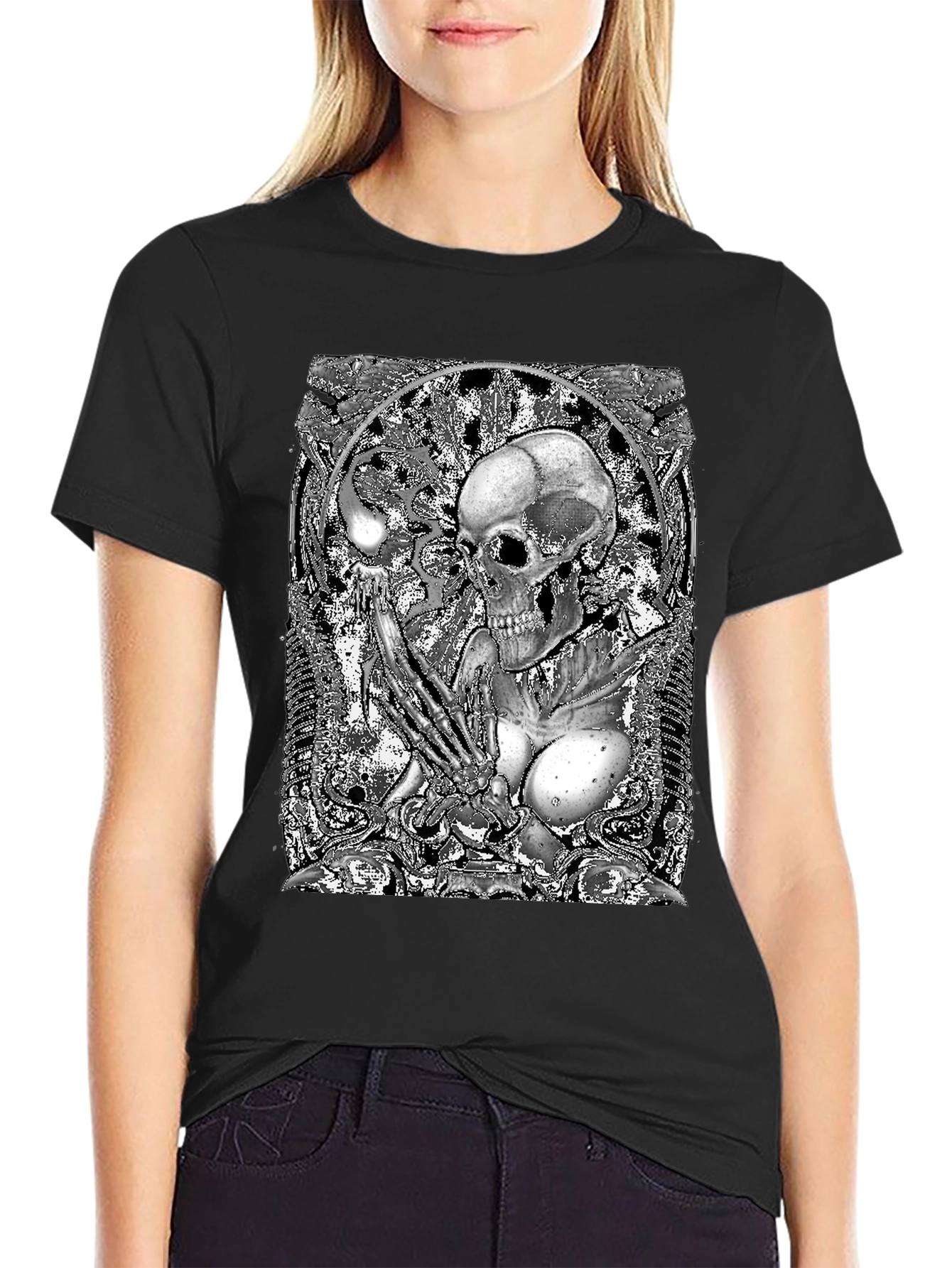 Skull & Bones Graphic Tee - Black