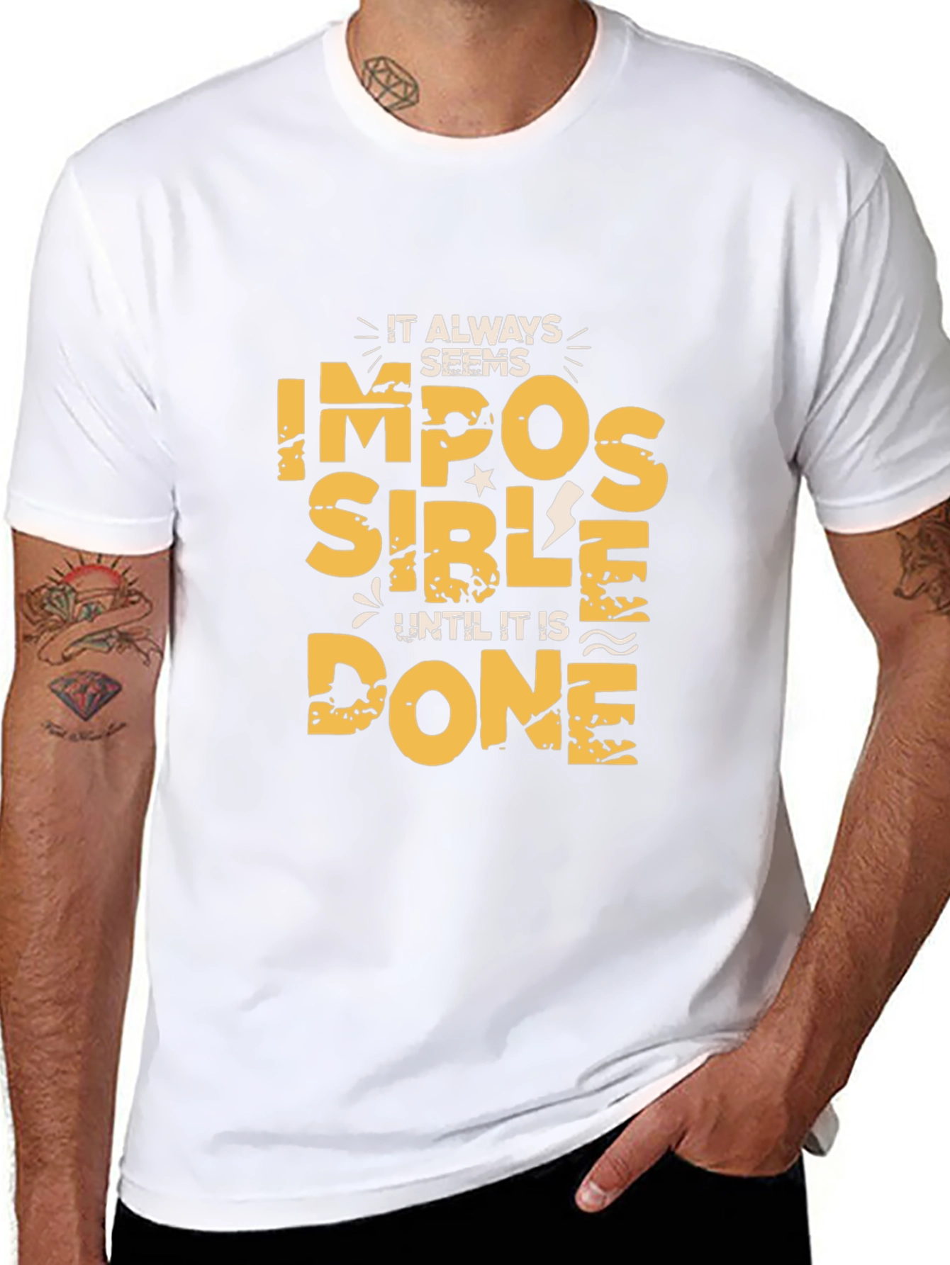 Impossible is Nothing Mens Graphic Tee
