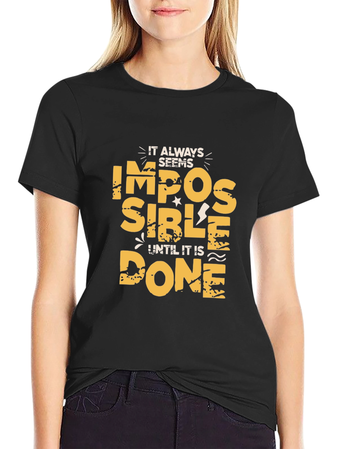 Impossible is Nothing Mens Graphic Tee