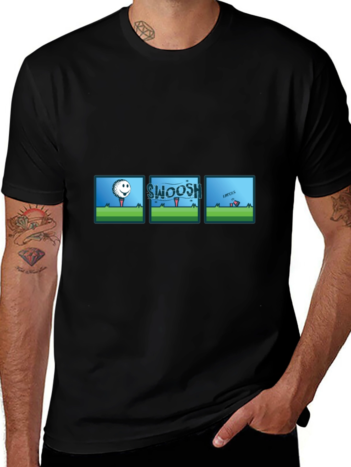 Cartoon Golf Tee Humor T-Shirt