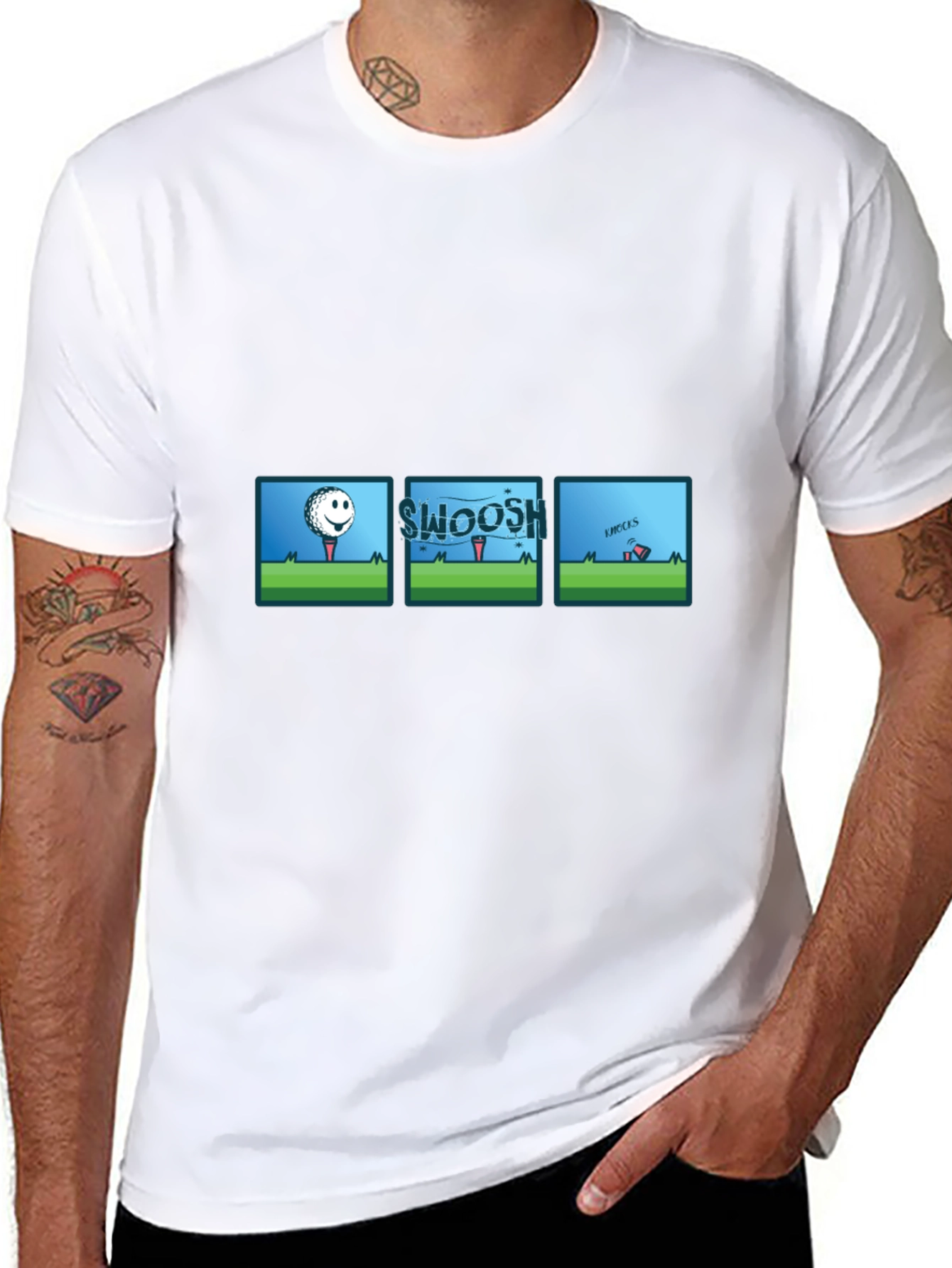 Cartoon Golf Tee Humor T-Shirt