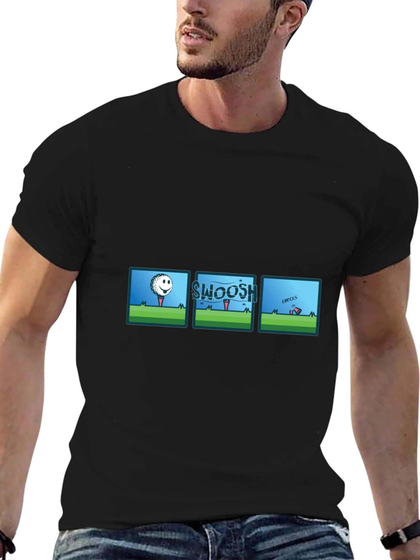 Cartoon Golf Tee Humor T-Shirt