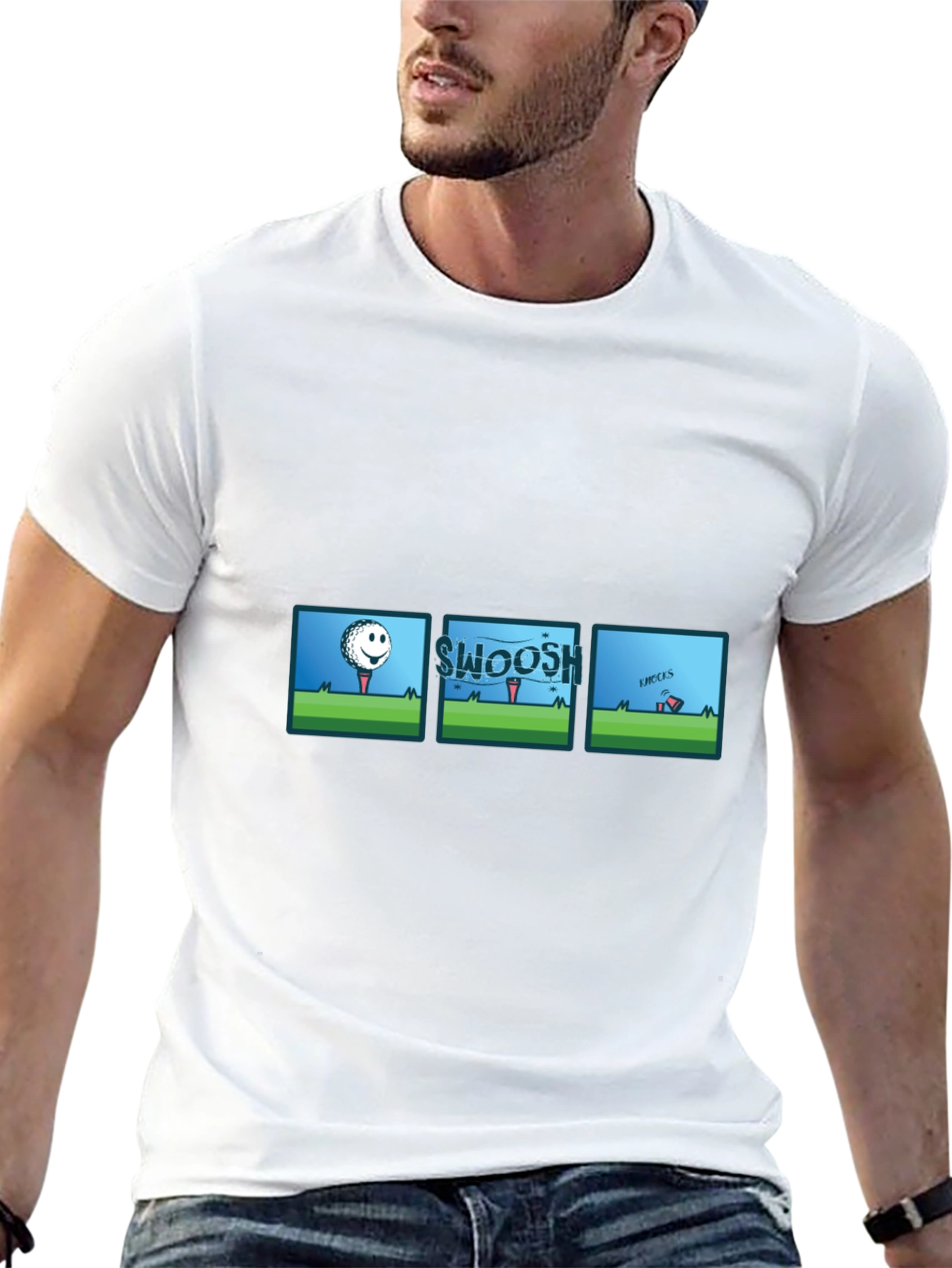 Cartoon Golf Tee Humor T-Shirt