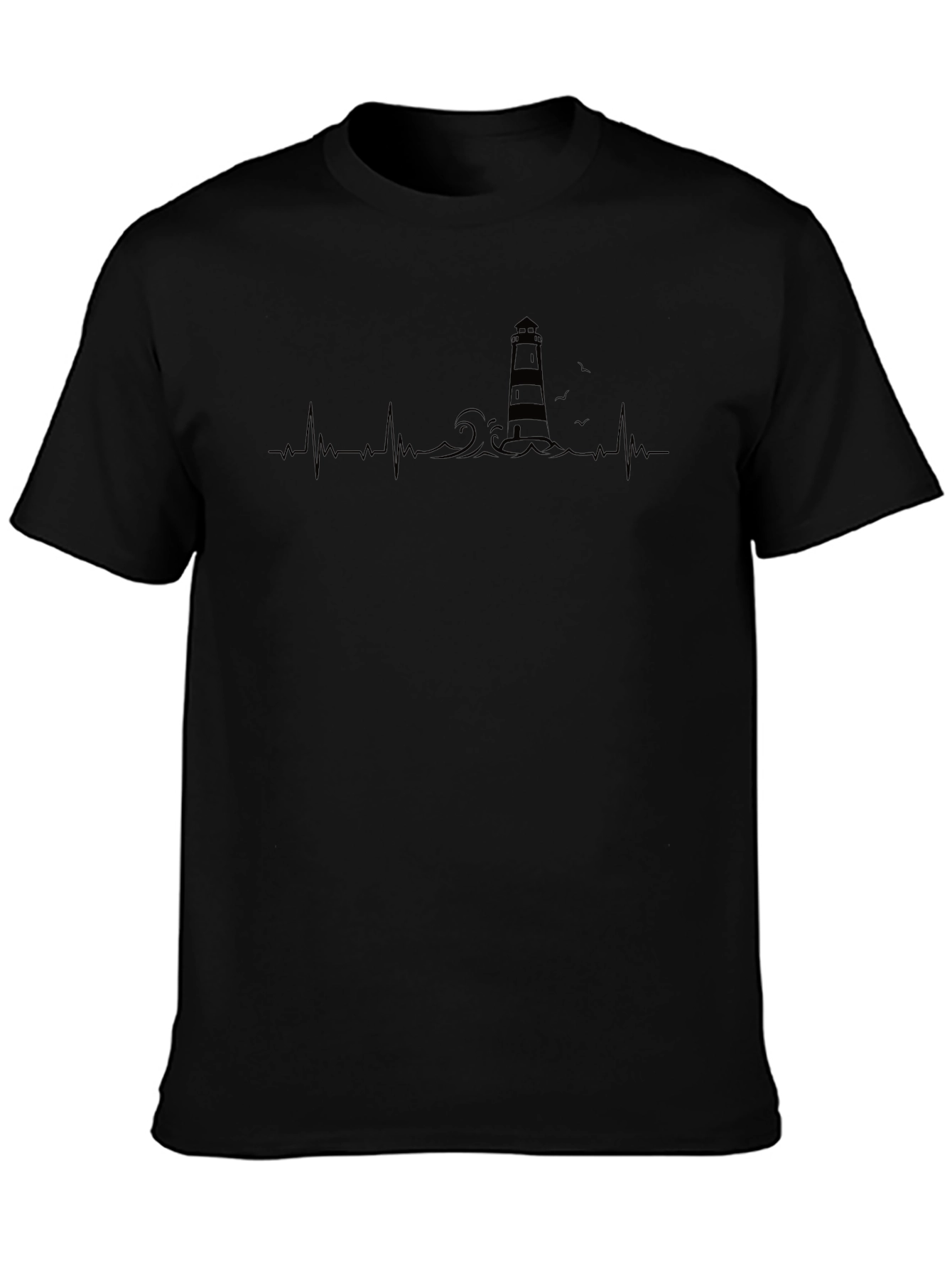 Lighthouse Heartbeat T-Shirt - Coastal Design