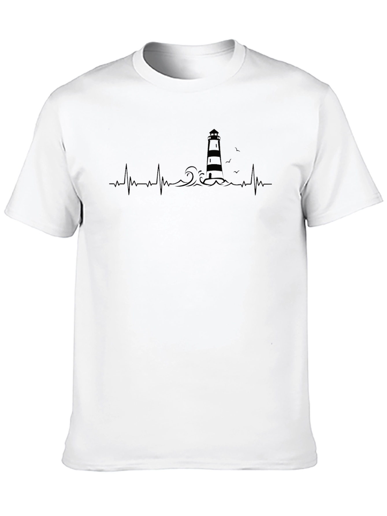 Lighthouse Heartbeat T-Shirt - Coastal Design