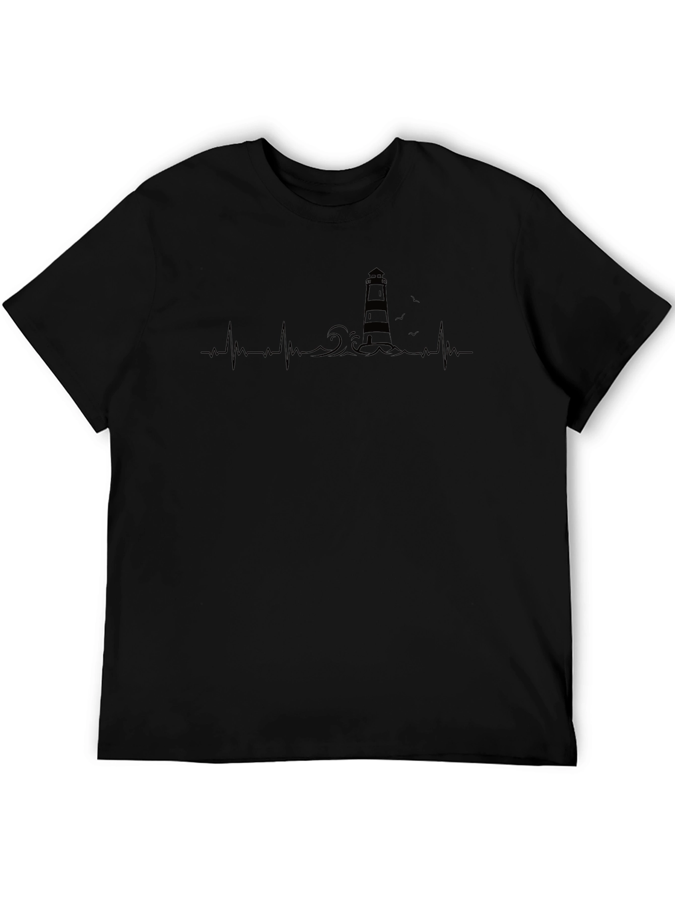 Lighthouse Heartbeat T-Shirt - Coastal Design