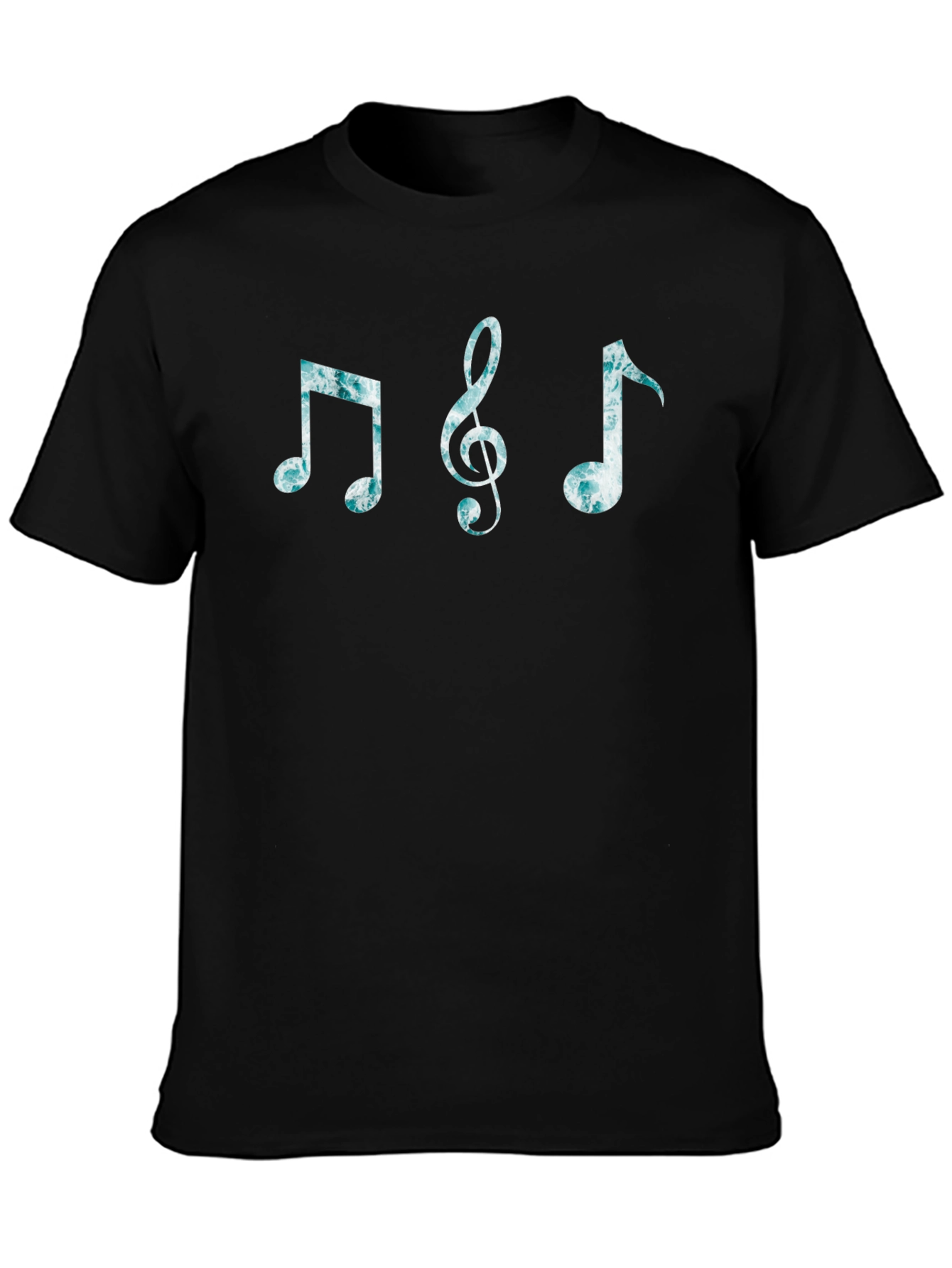 Musical Notes Black T-Shirt