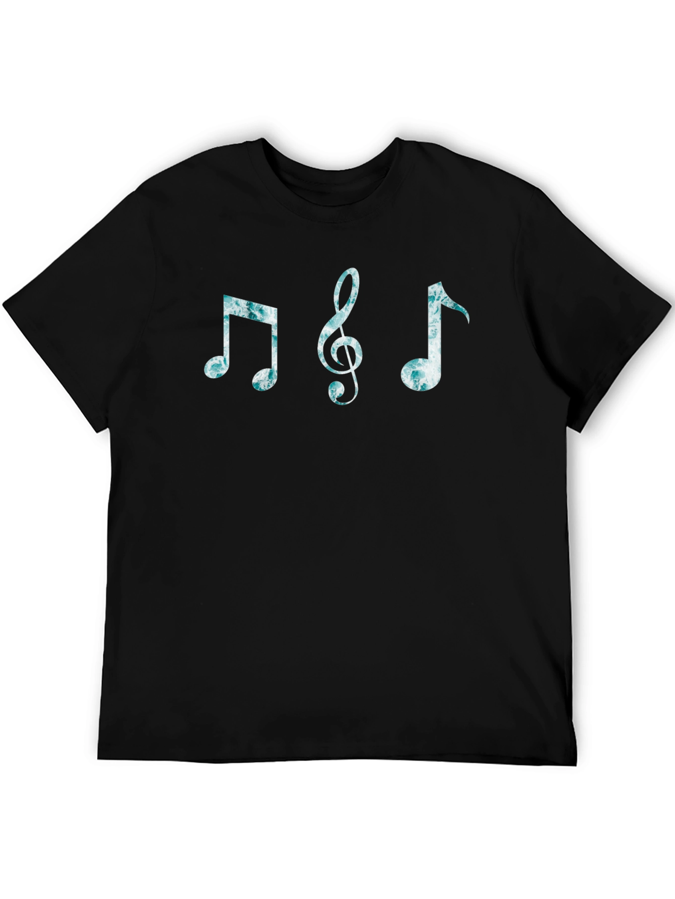 Musical Notes Black T-Shirt