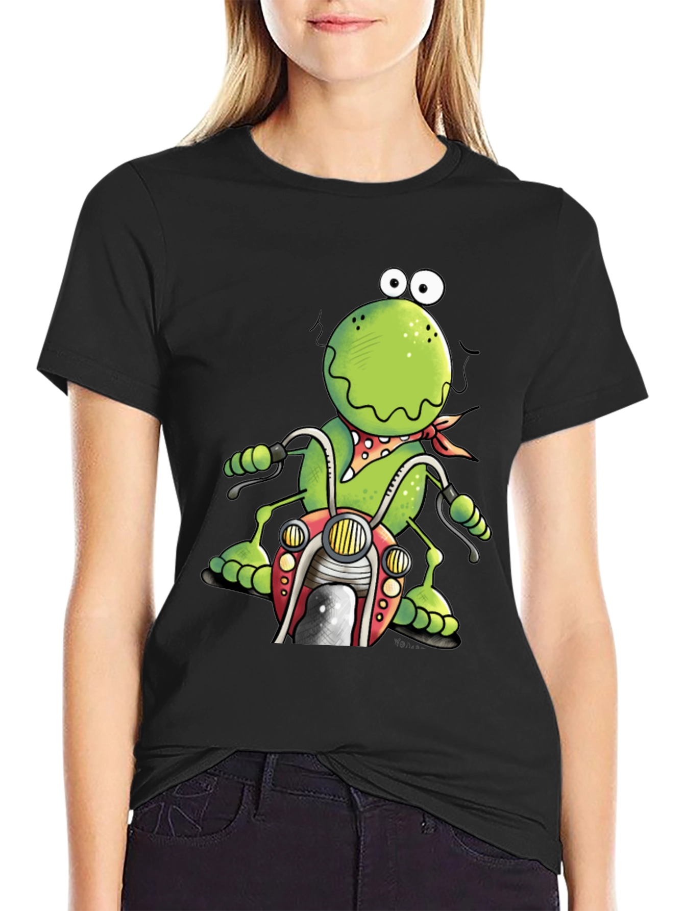 Frog Motorcycle Graphic T-Shirt