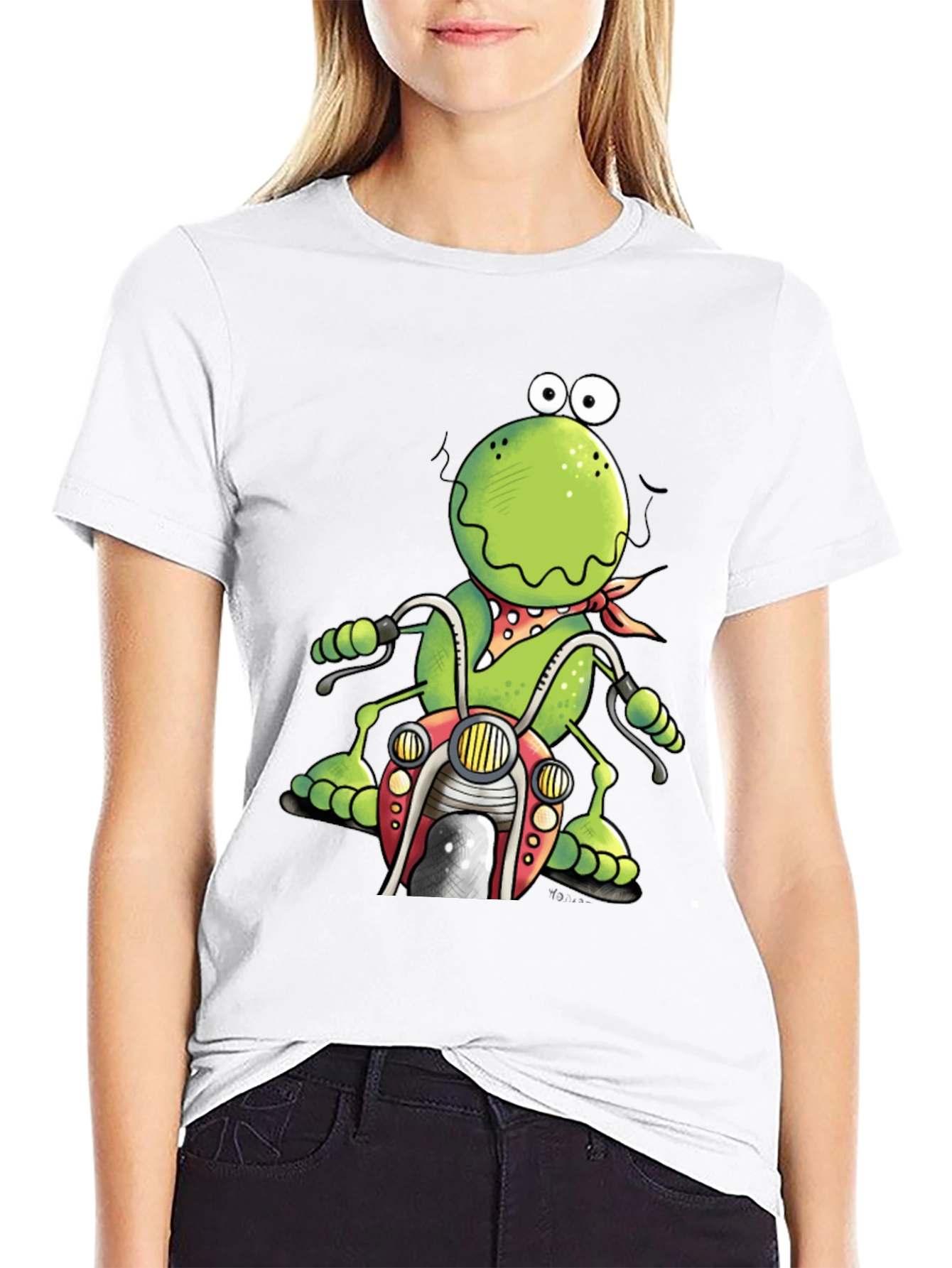Frog Motorcycle Graphic T-Shirt