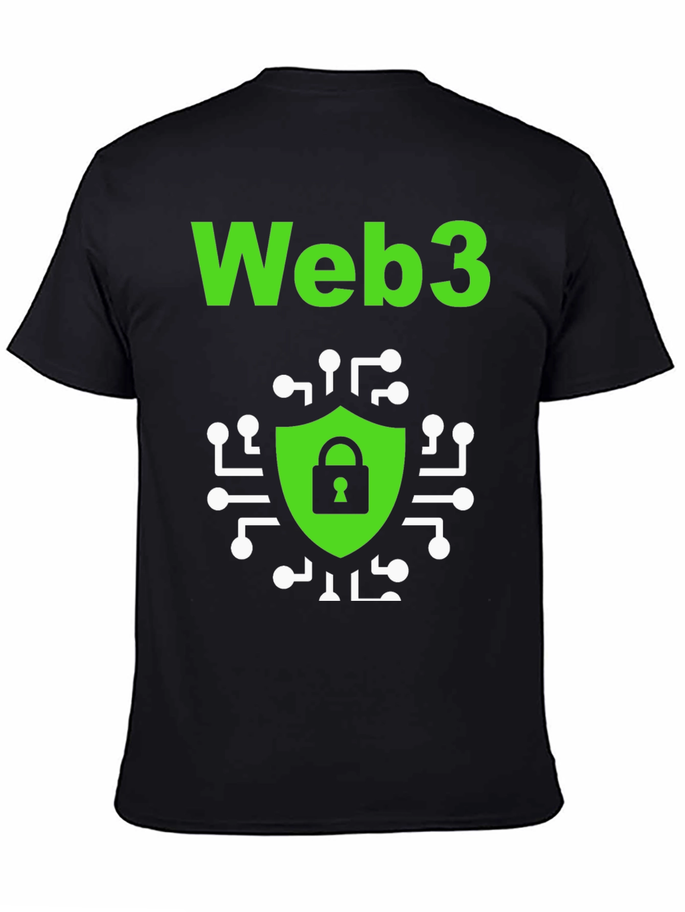 Web3 Security Graphic Tee - Black Cotton