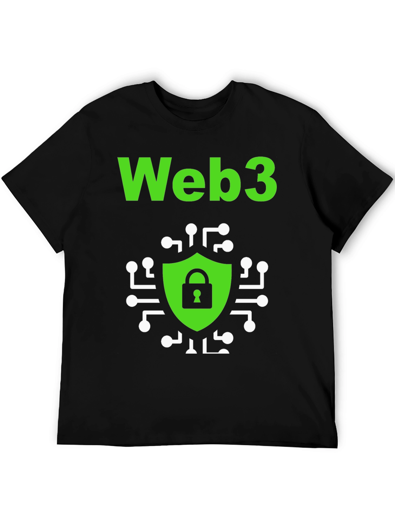 Web3 Security Graphic Tee - Black Cotton