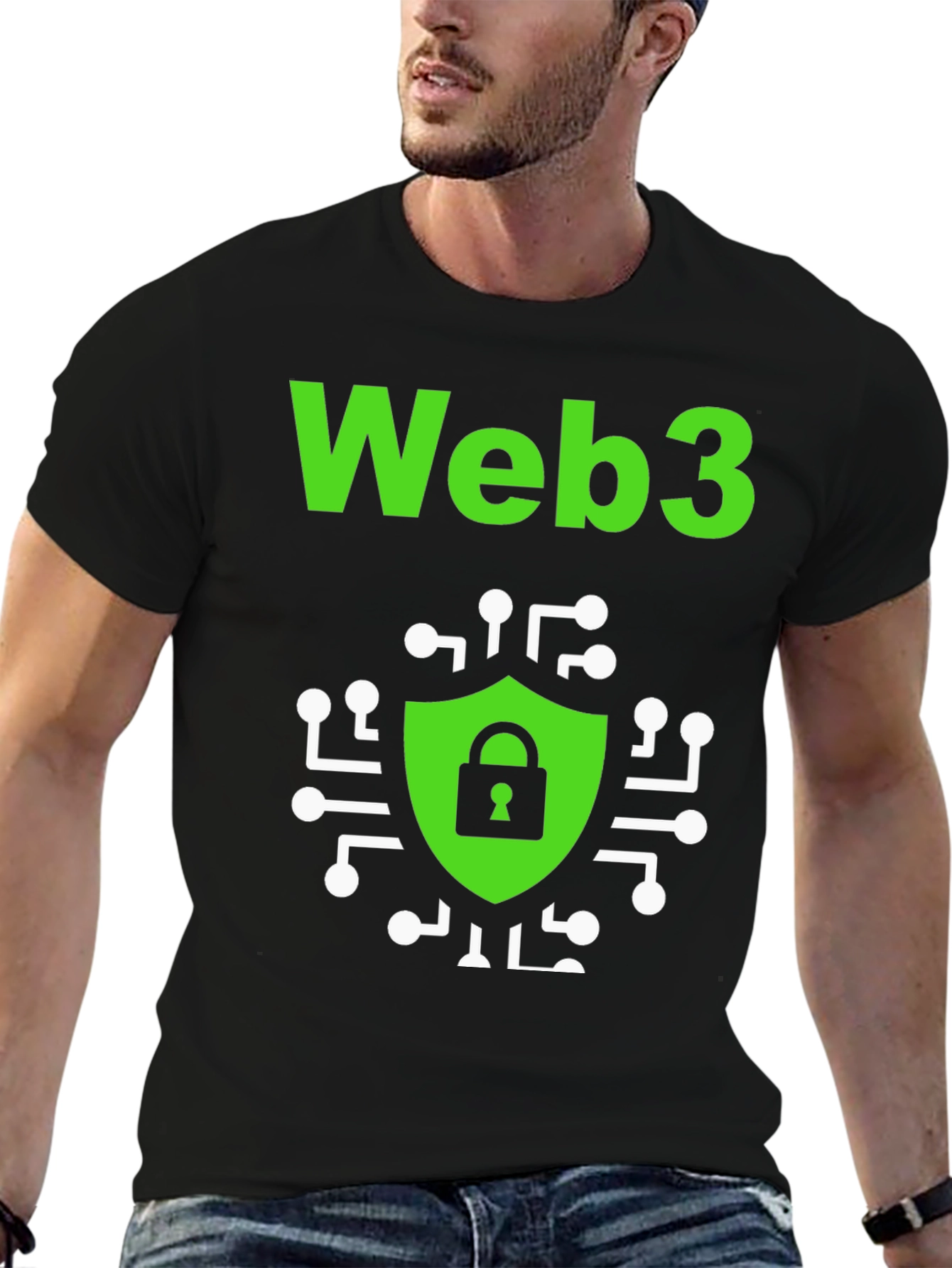 Web3 Security Graphic Tee - Black Cotton