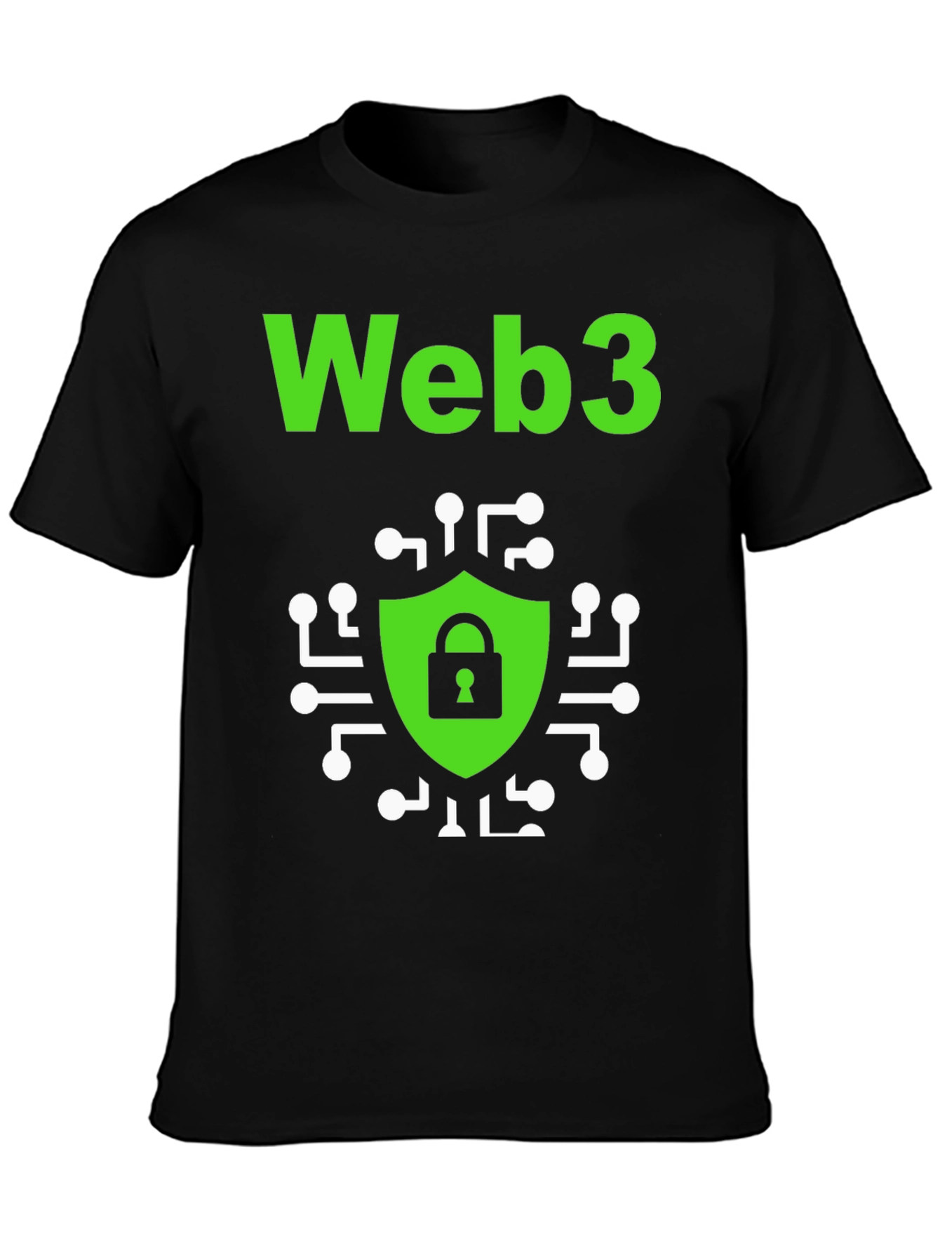 Web3 Security Graphic Tee - Black Cotton