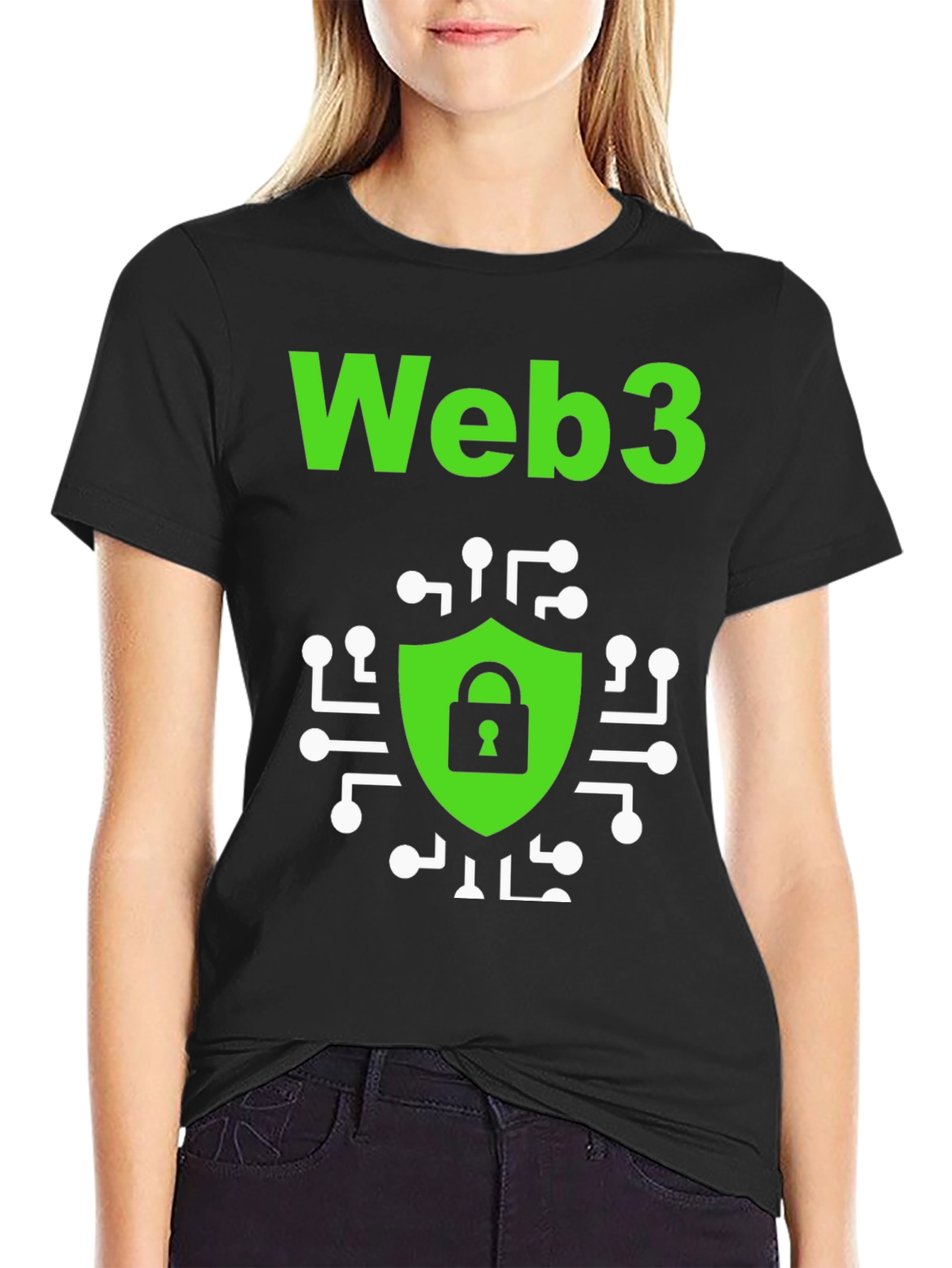 Web3 Security Graphic Tee - Black Cotton