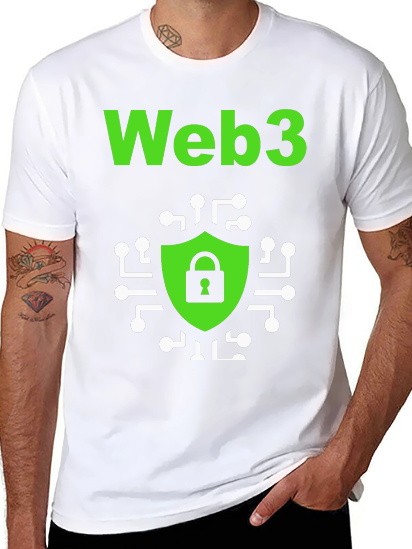 Web3 Security Graphic Tee - Black Cotton