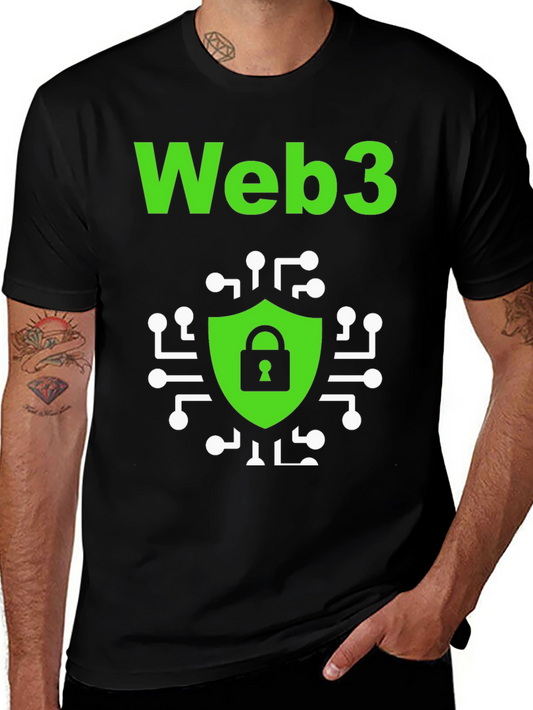 Web3 Security Graphic Tee - Black Cotton