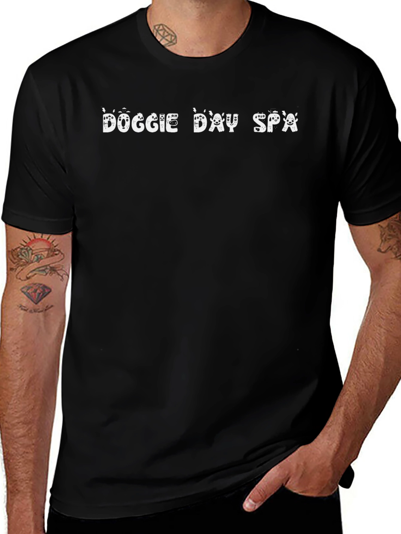 Doggie Day Spa Black T-Shirt