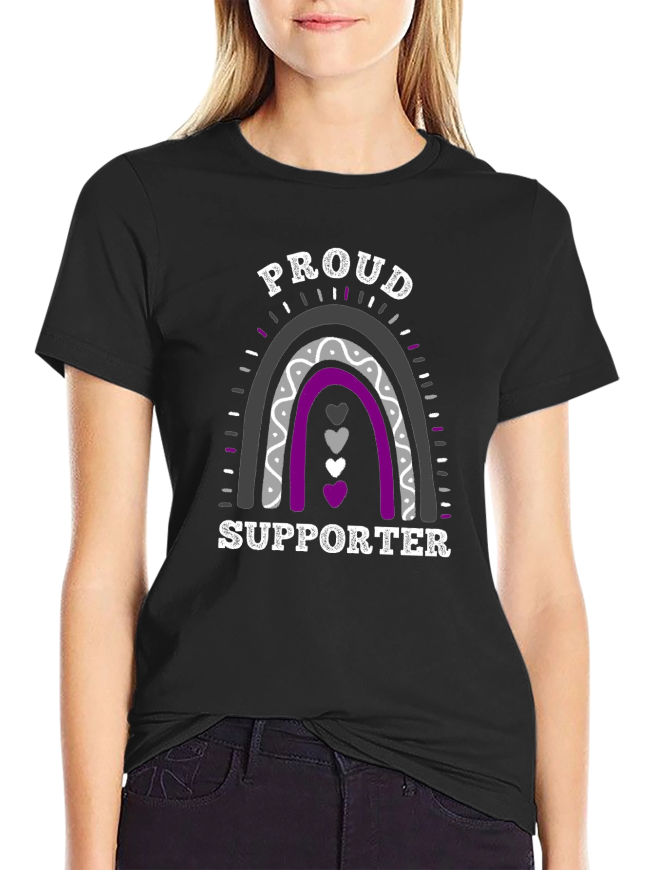 Asexual Pride Supporter Rainbow T-Shirt