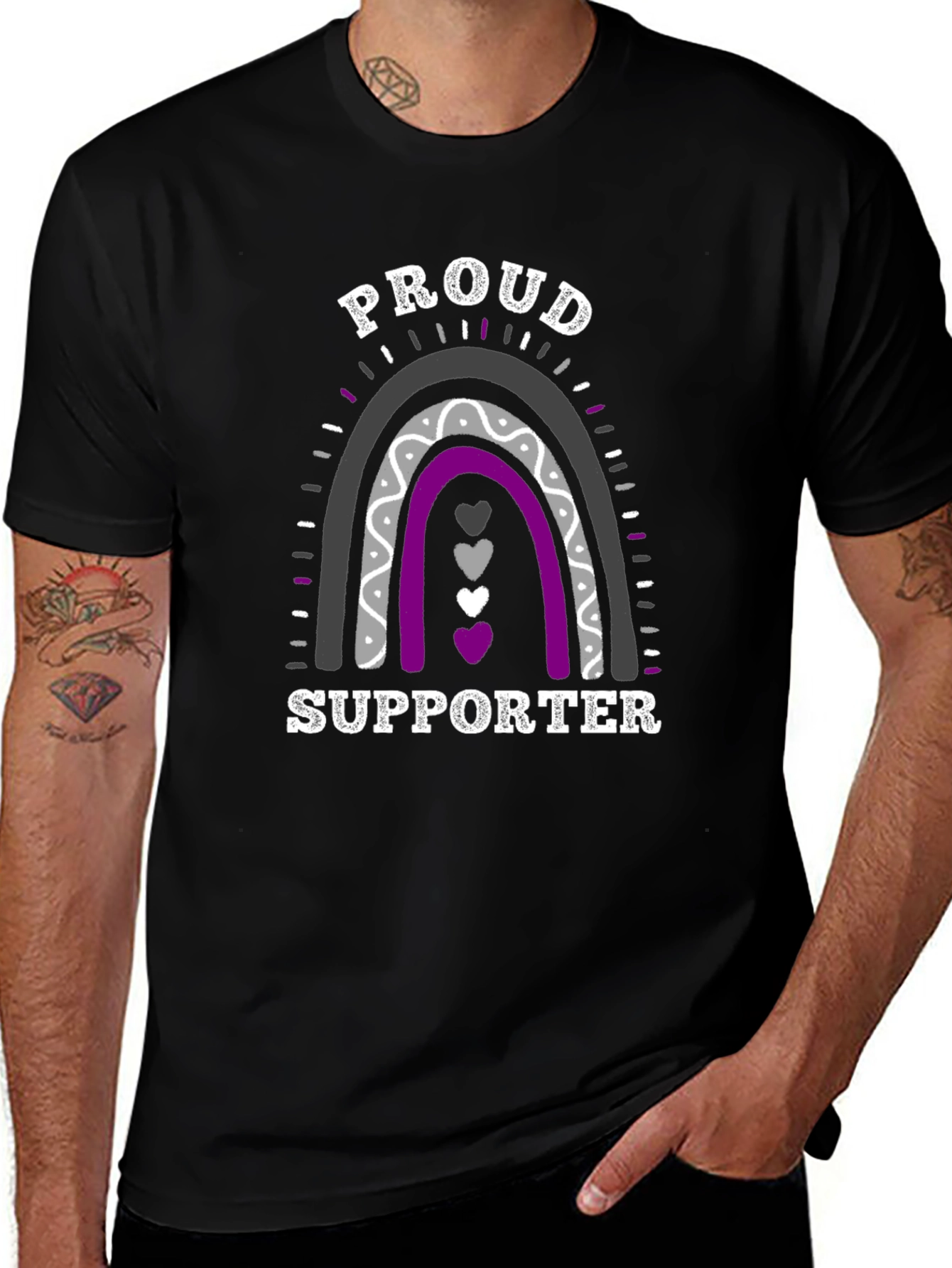 Asexual Pride Supporter Rainbow T-Shirt