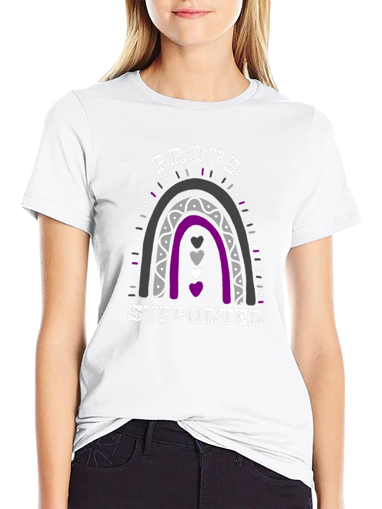 Asexual Pride Supporter Rainbow T-Shirt