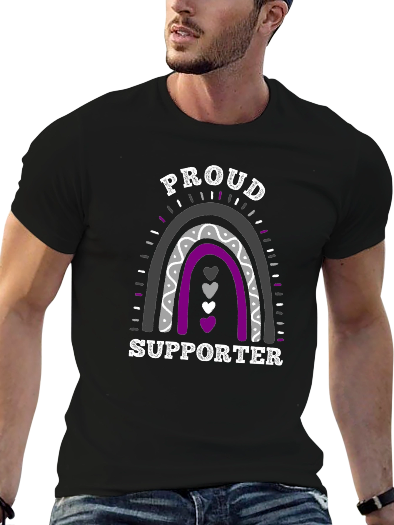 Asexual Pride Supporter Rainbow T-Shirt