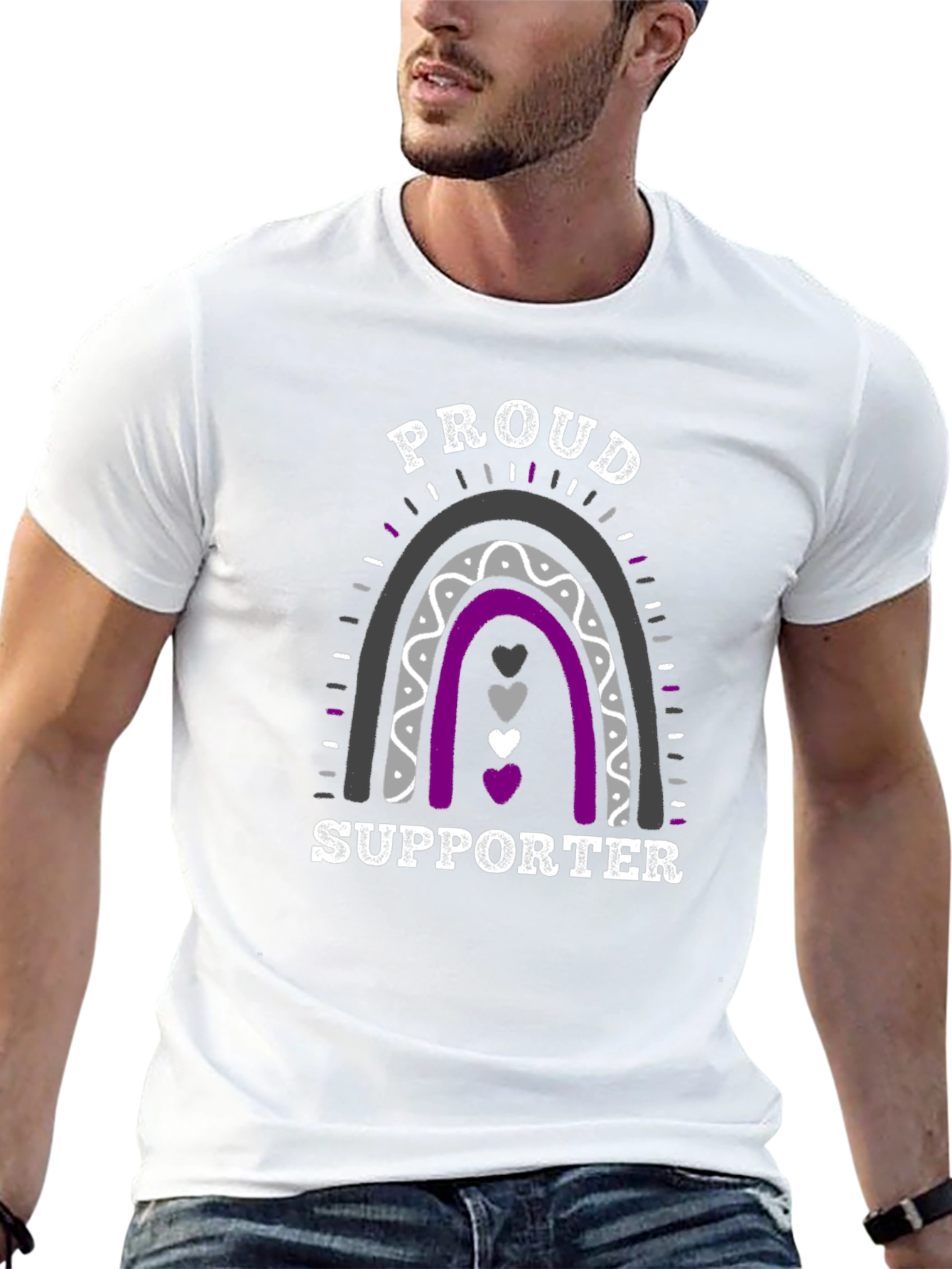 Asexual Pride Supporter Rainbow T-Shirt